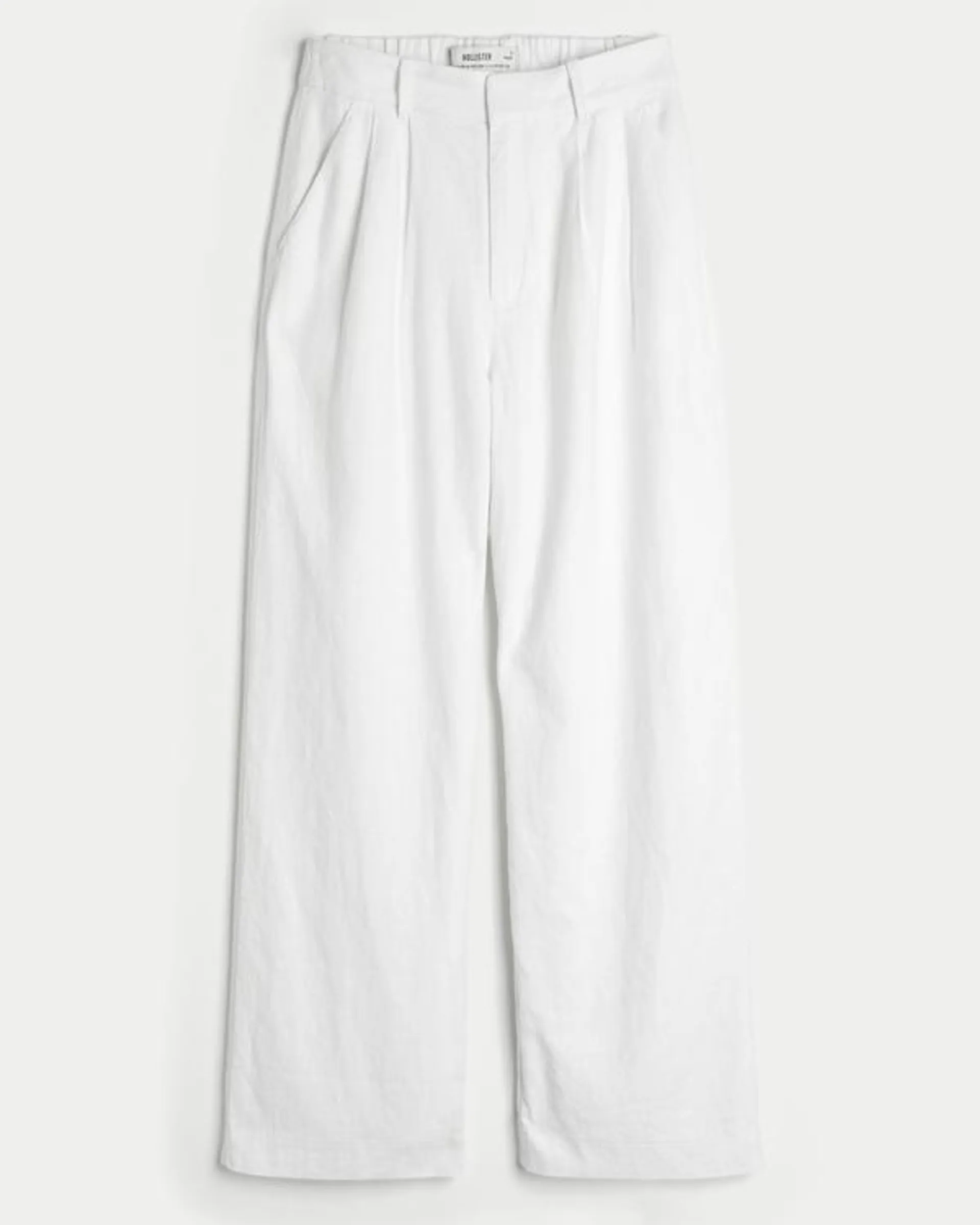 Hollister Livvy Ultra High-Rise Linen-Blend Wide-Leg Pants