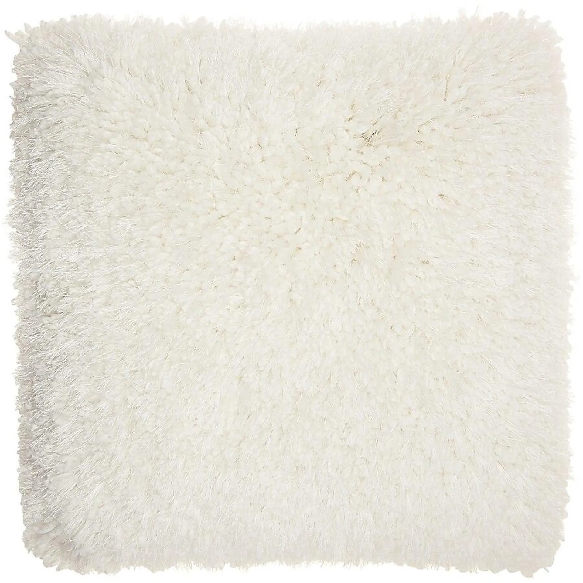 Mina Victory Shag 20-in x 20-in White Square Indoor Decorative Pillow
