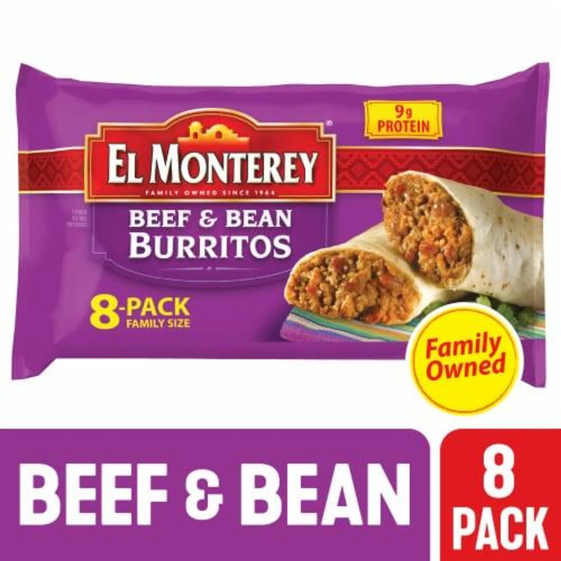 El Monterey® Family Size Beef & Bean Frozen Burritos