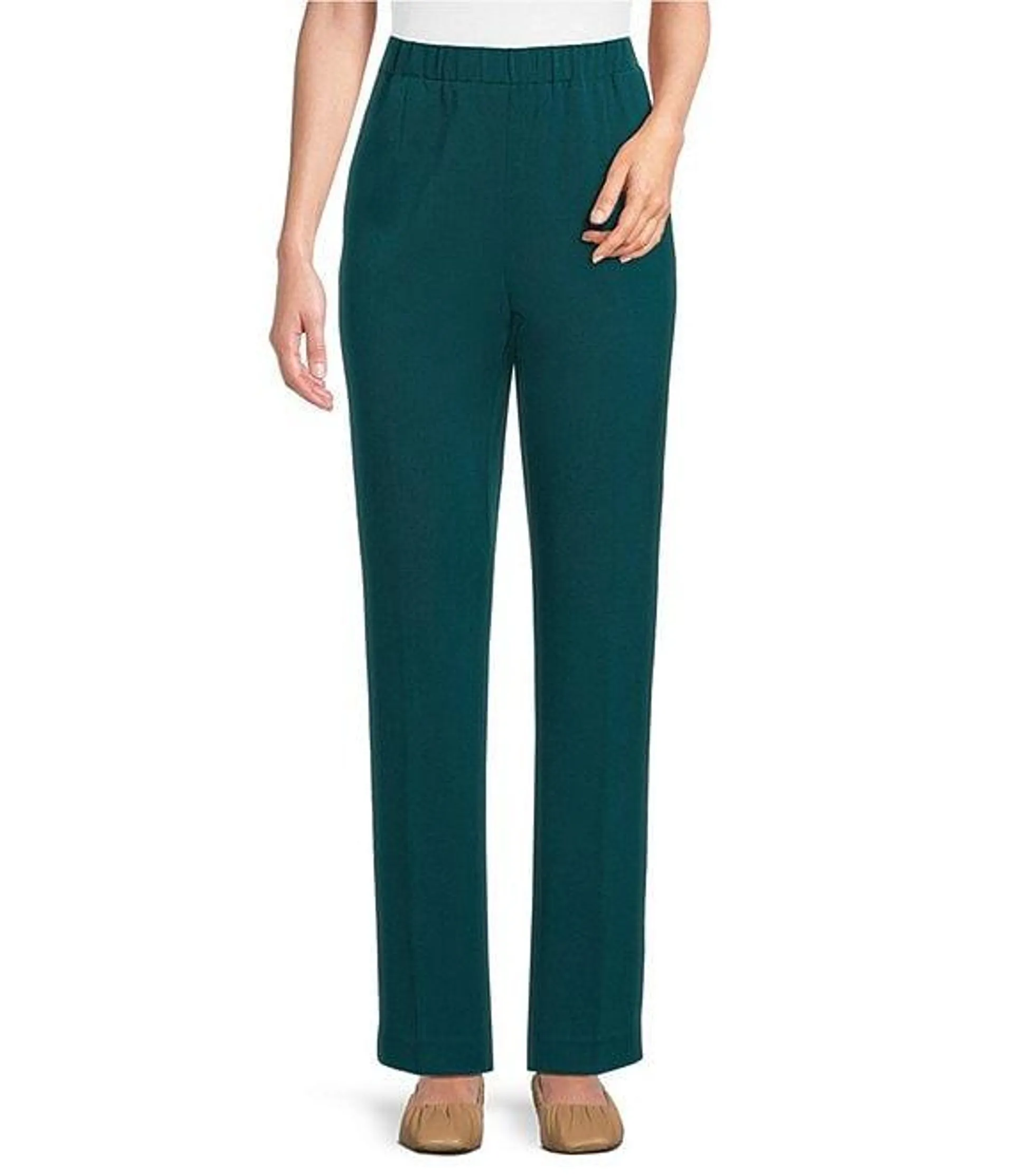 Petite Size City Stretch Straight Leg Pull-On Pant