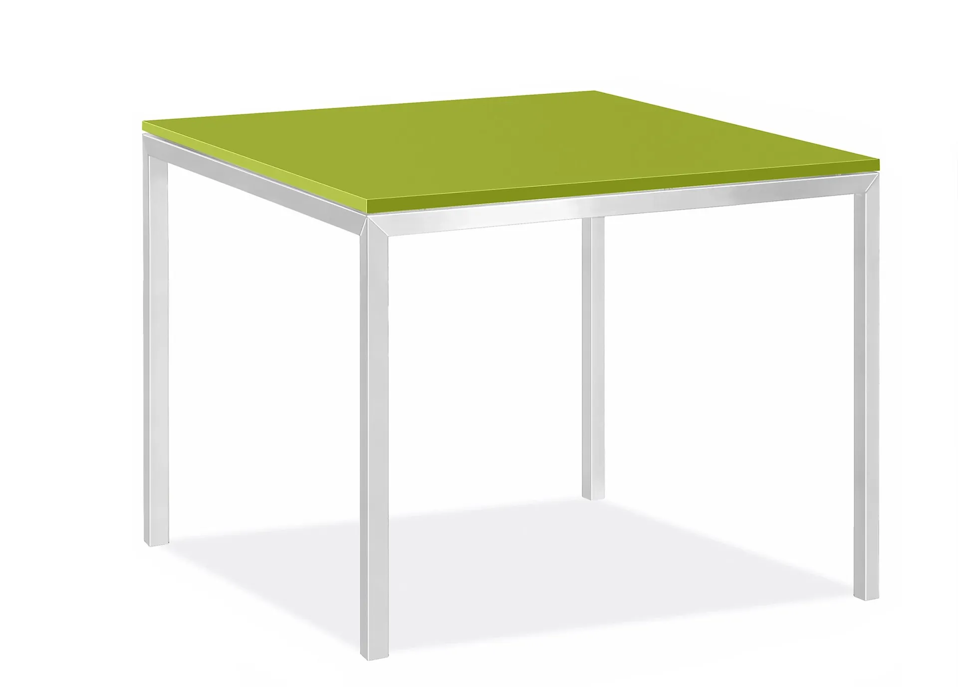 Parsons 36w 36d Outdoor Table w/SS Base & Green HDPE Top