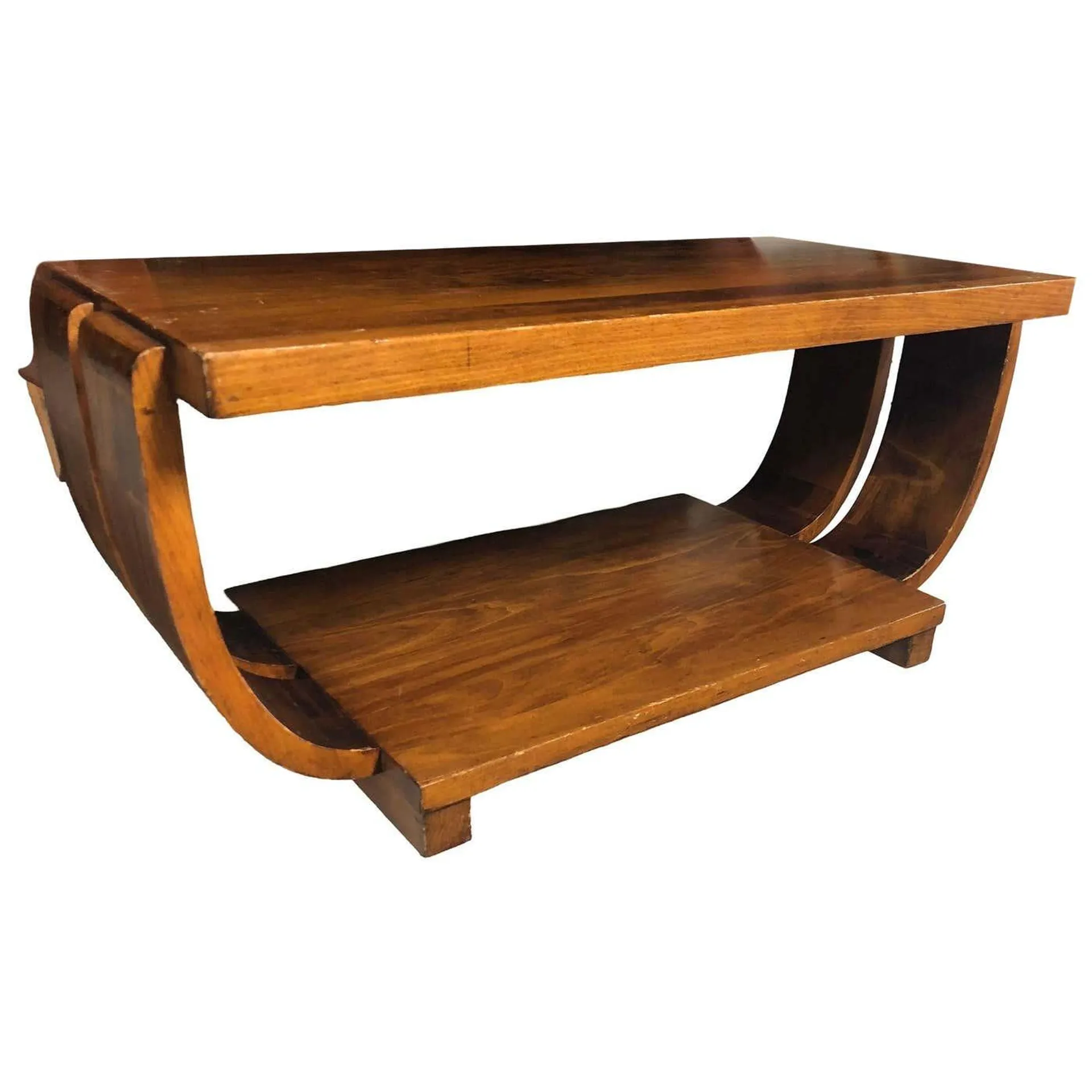 Art Deco 2-Tier Mahogany Coffee Table by Gilbert Rohde for Brown Saltman