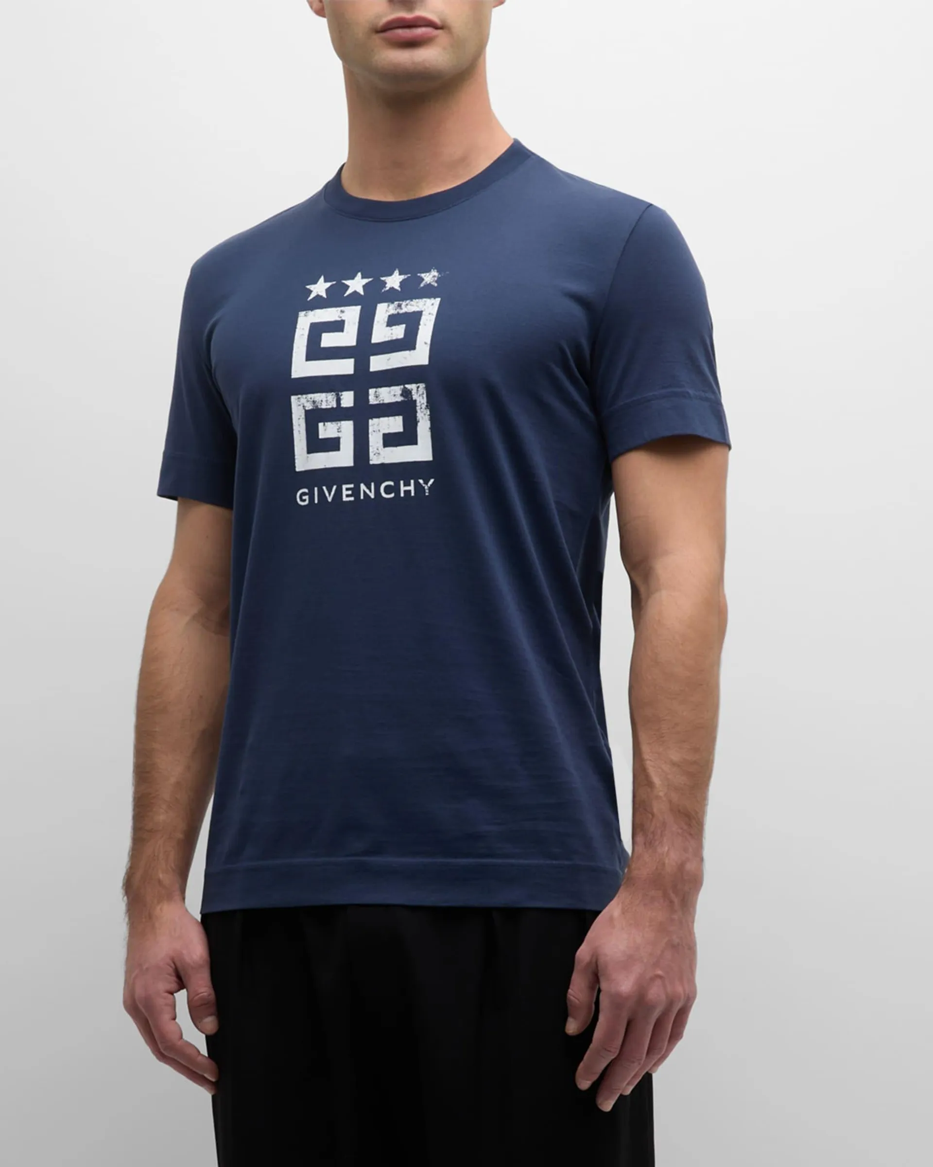 Men's 4G Stars Stamped Logo T-Shirt