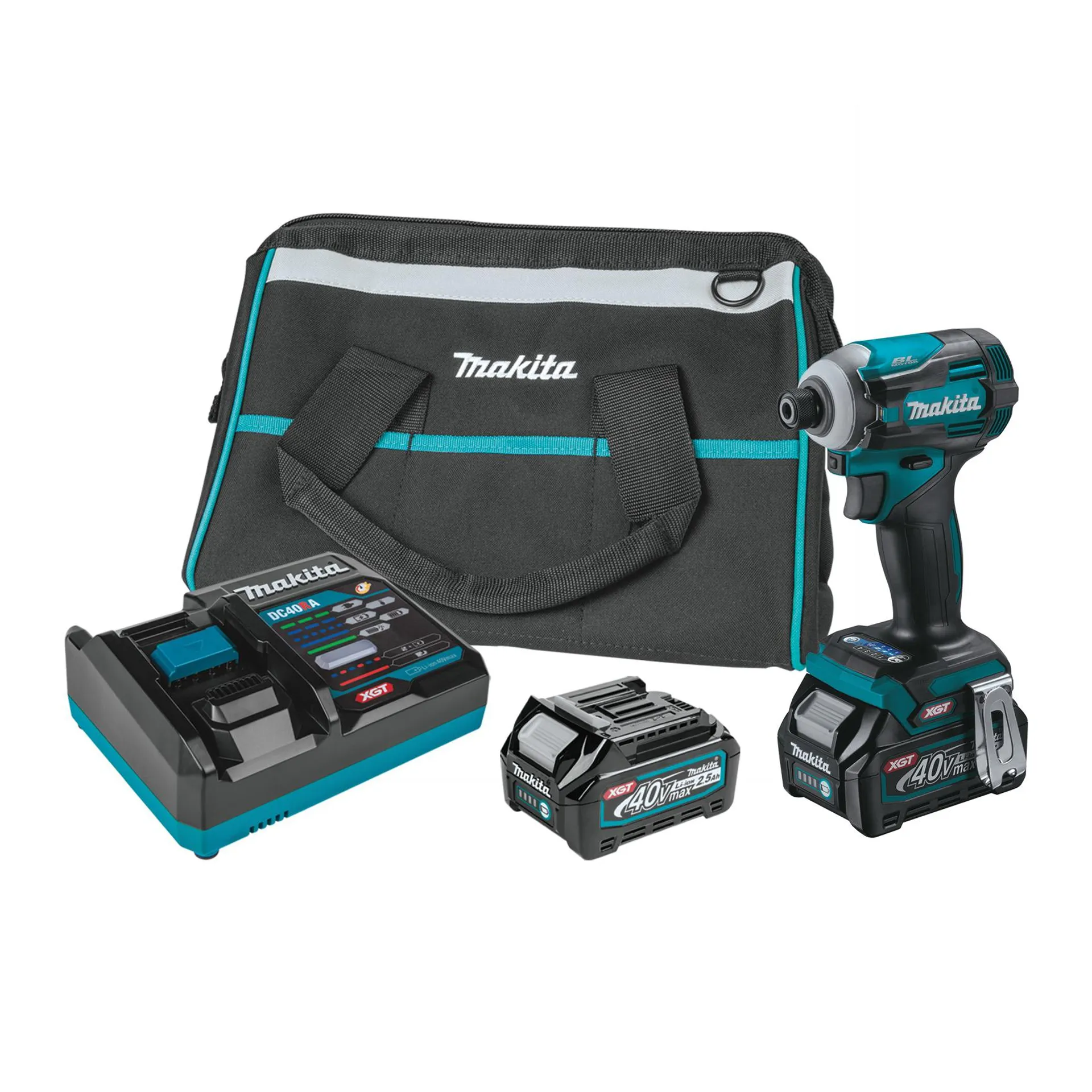 XGT GDT01D Impact Driver Kit, Battery Included, 40 V, 2.5 Ah, 1/4 in Drive, Hex Drive