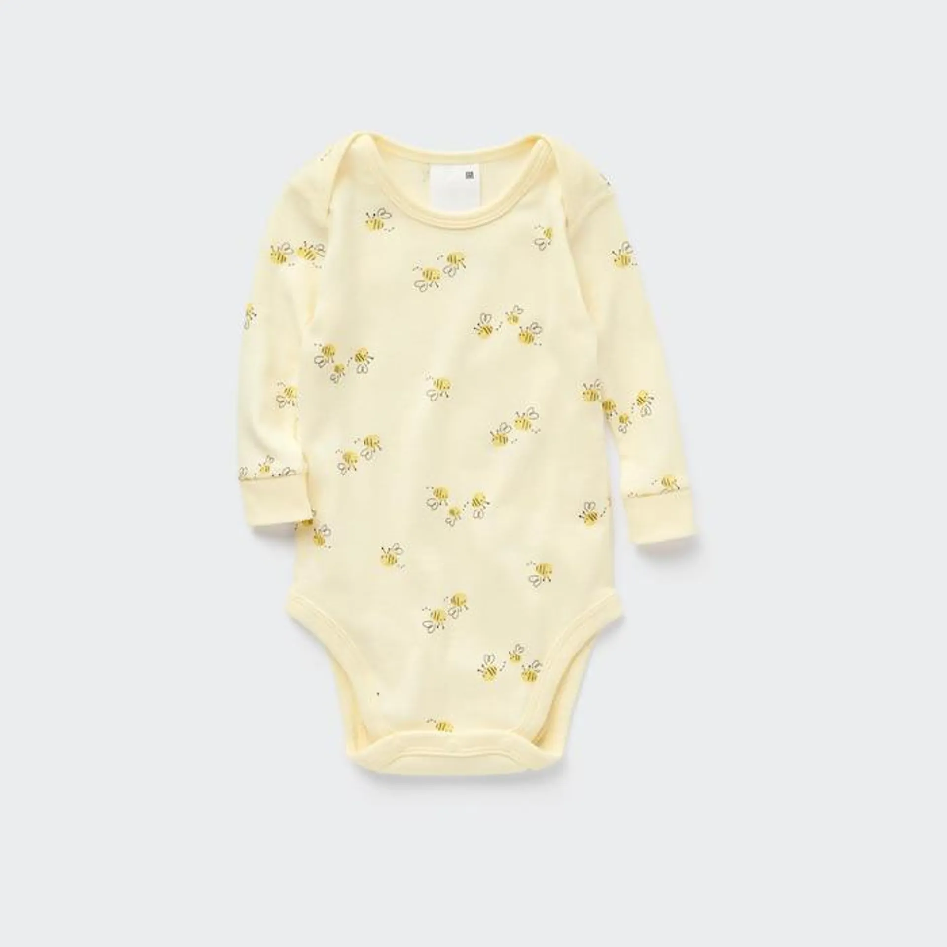 Joy of Print Long-Sleeve Bodysuit (Bee)