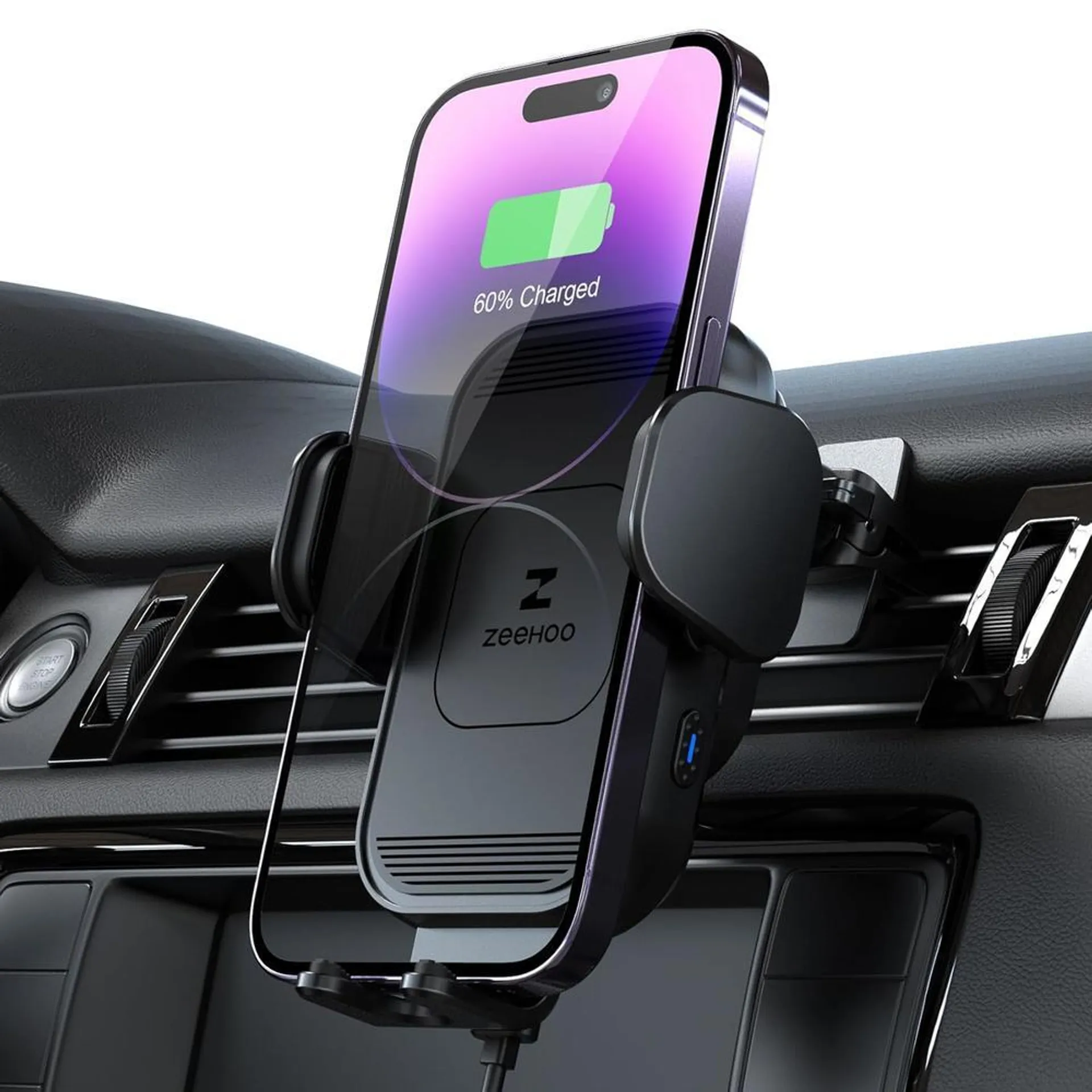 Great Choice Products Upgraded Version Wireless Car Charger,15W Fast Charging Auto-Clamping Car Mount, Car Vent Charging Phone Holder For Iphone…