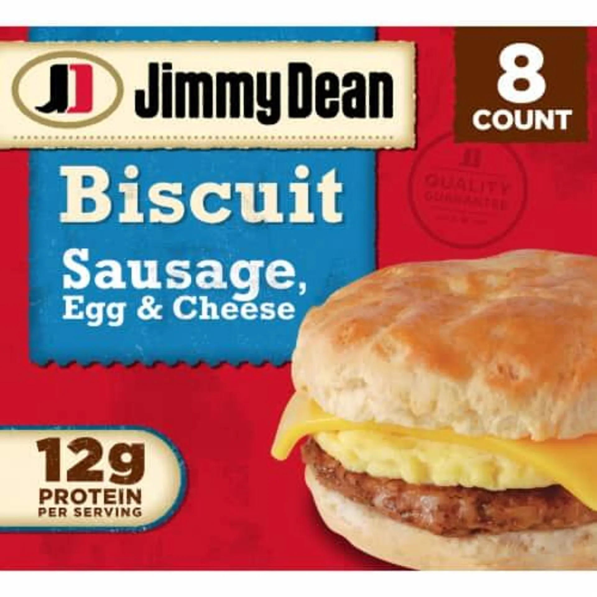 Jimmy Dean® Sausage Egg and Cheese Biscuit Frozen Breakfast Sandwich