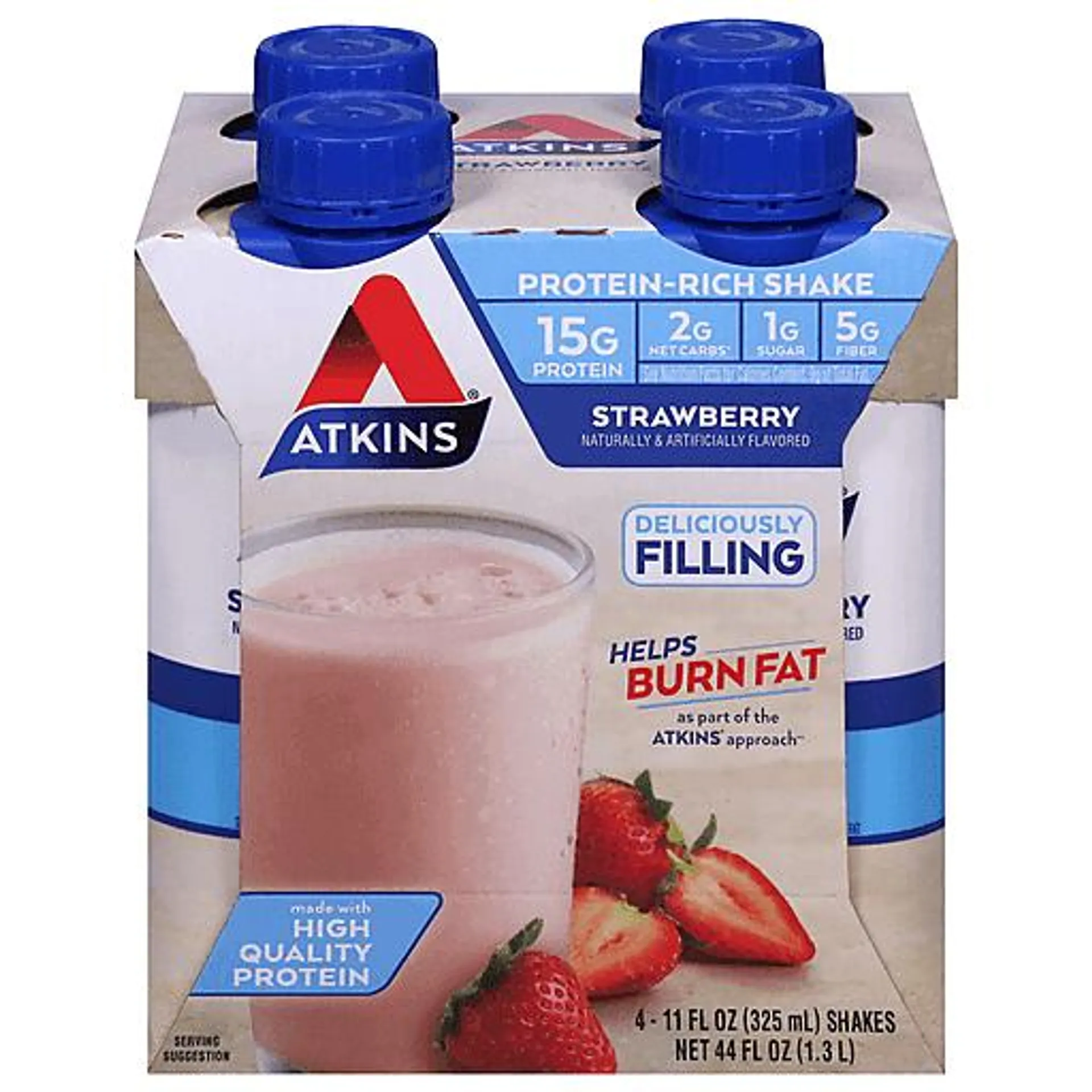 Atkins Gluten-free Strawberry Protein-Rich Shake 11 fl oz bottle 4 ct