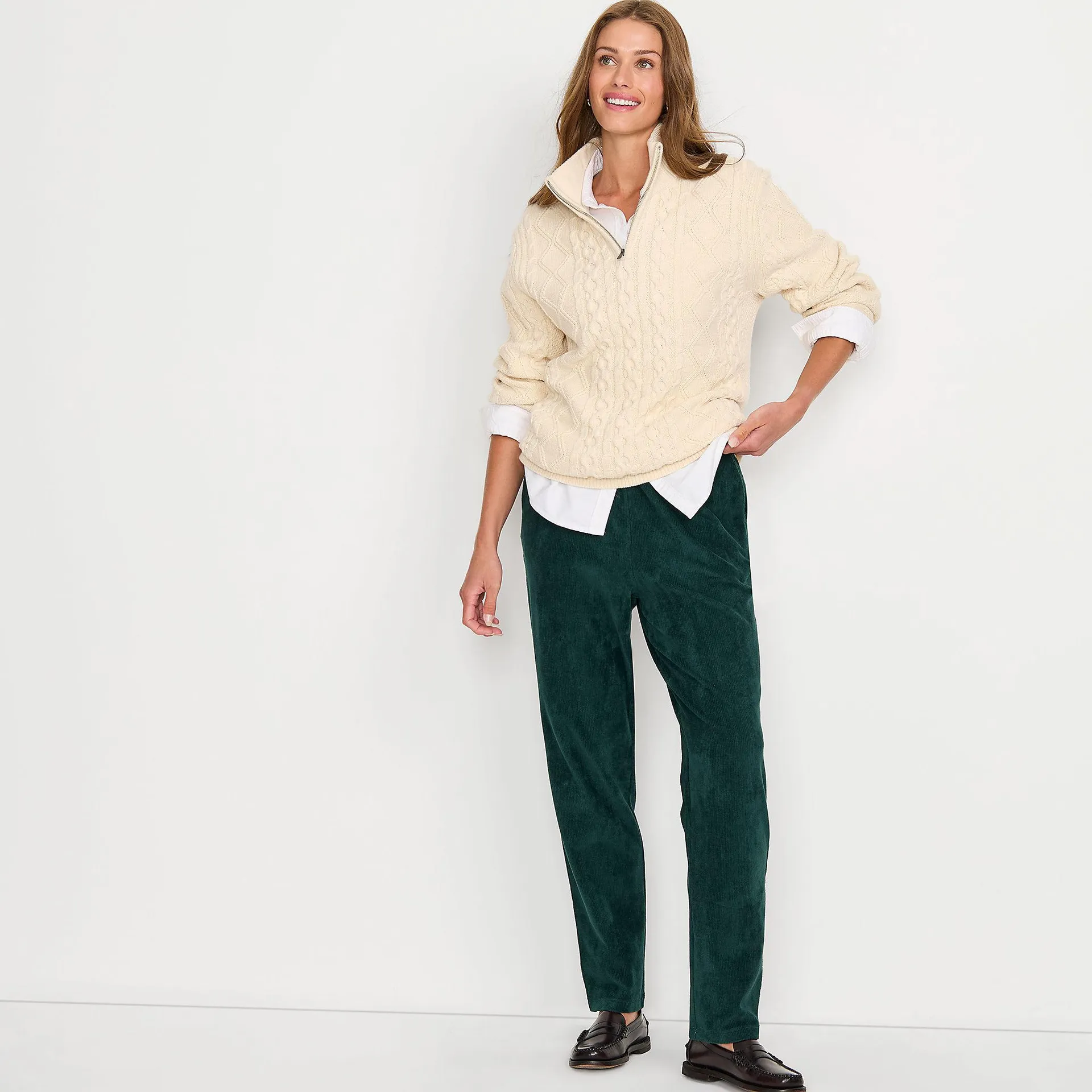 Women's Sport Knit High Rise Corduroy Pants