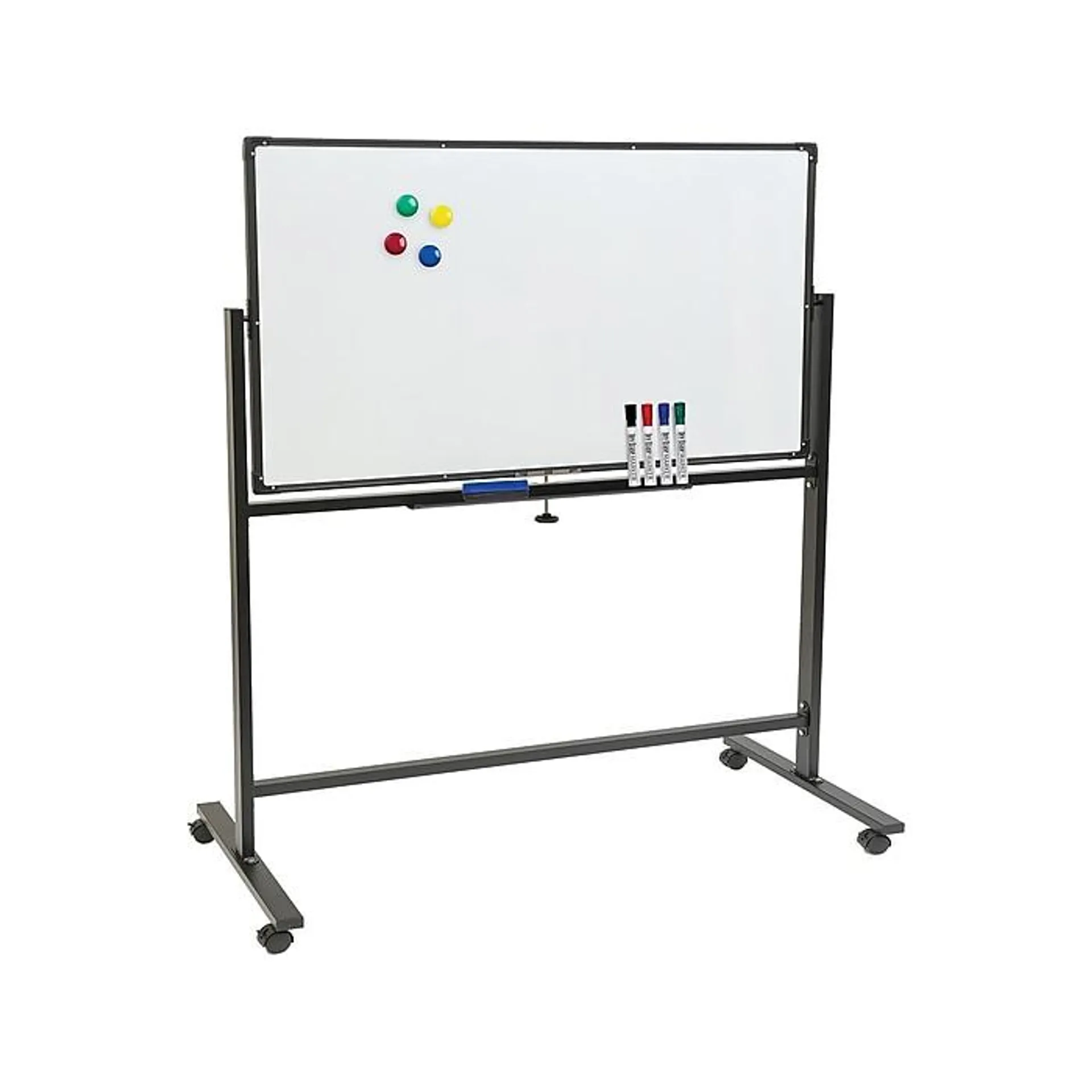 Excello Global Products Double Sided Magnetic Steel Mobile Dry-Erase Whiteboard,