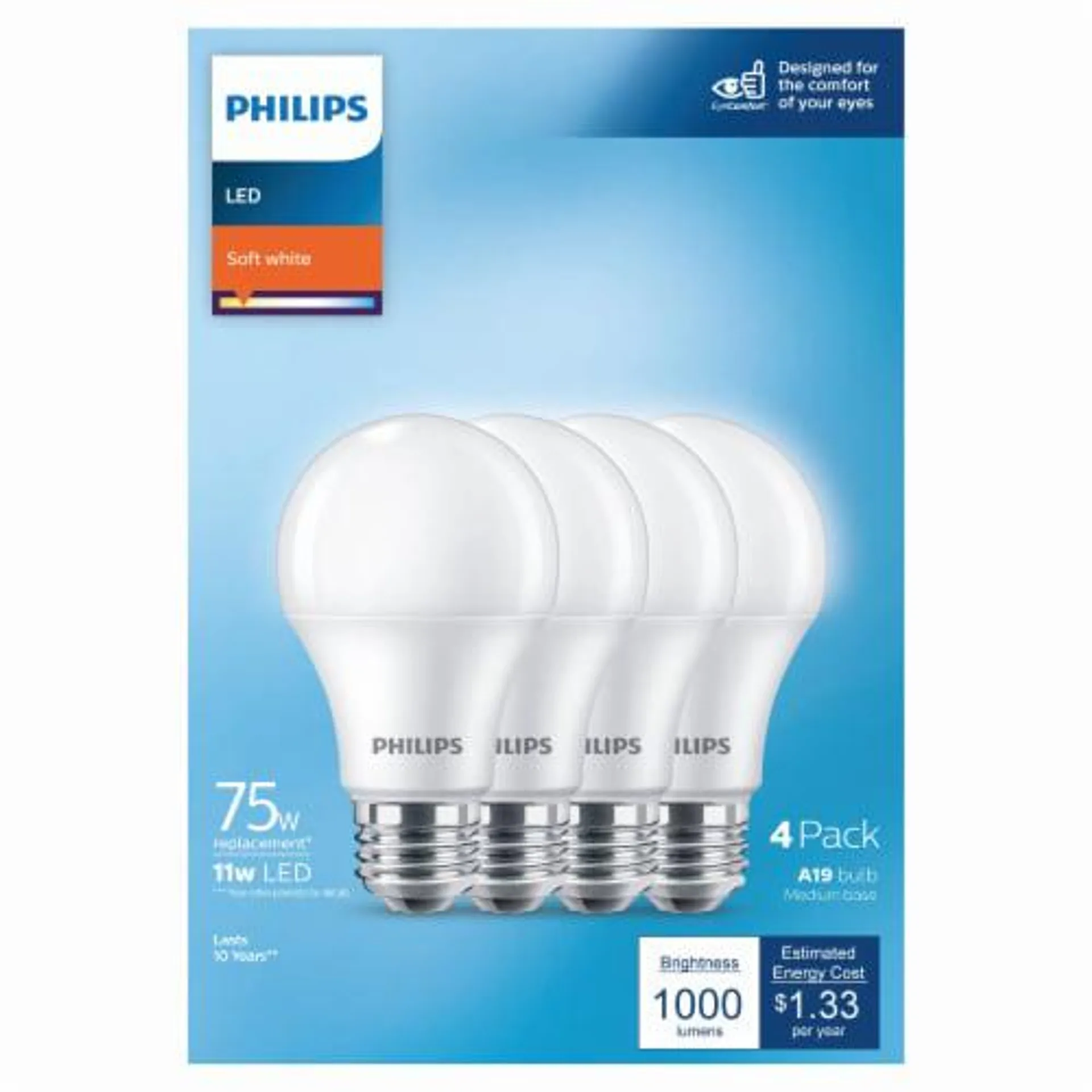 Philips 11-Watt (75-Watt) A19 LED Light Bulbs