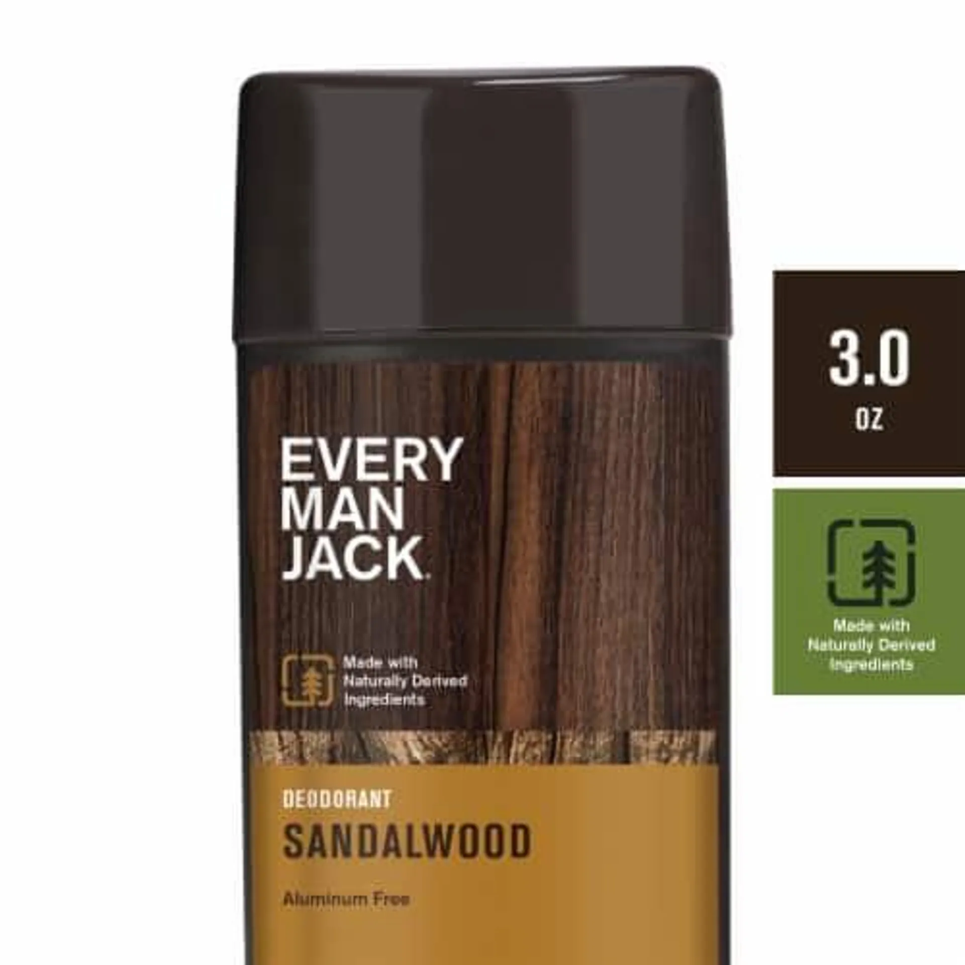 Every Man Jack Mens Deodorant Stick Sandalwood Aluminum-Free