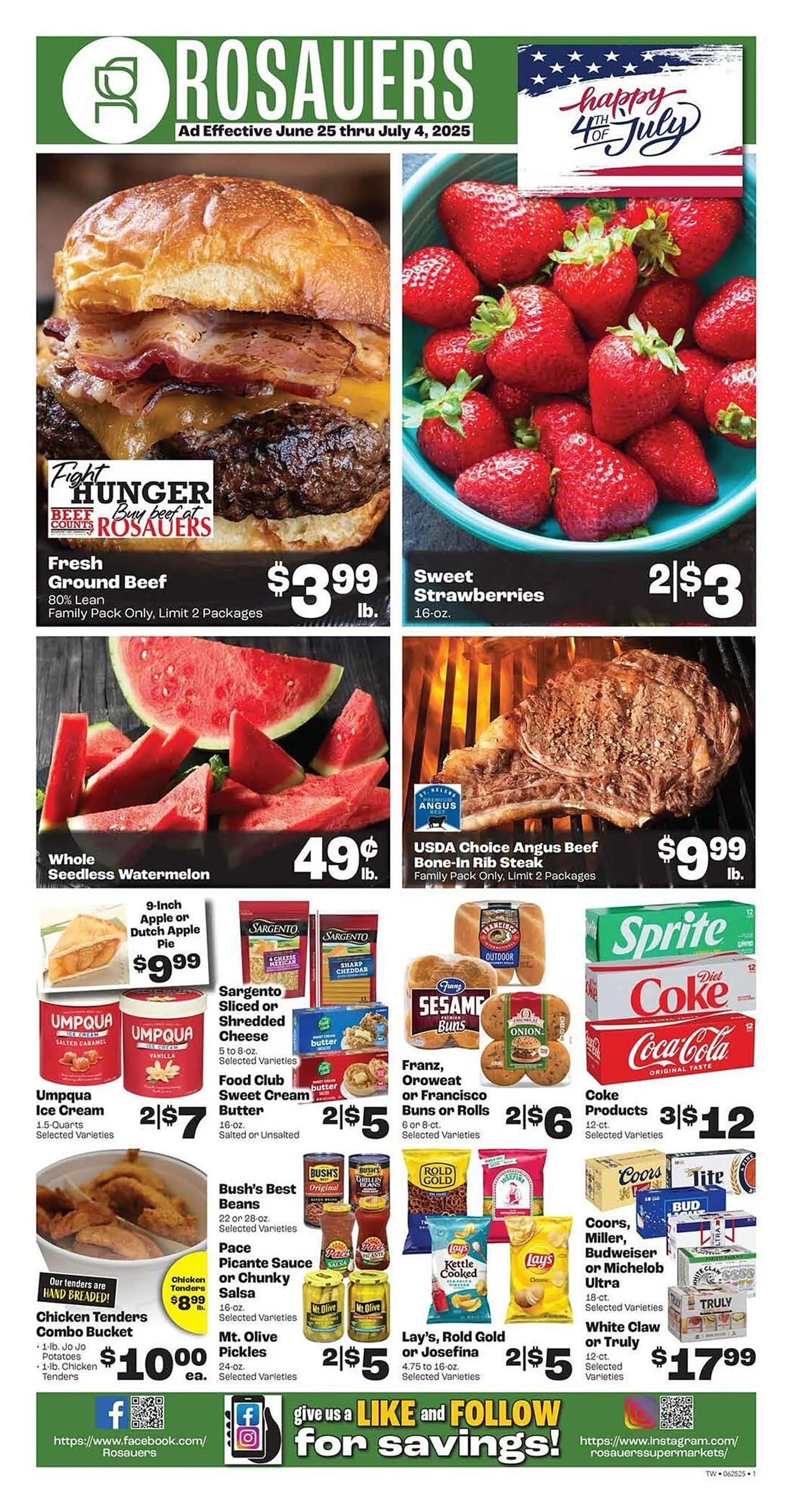 Weekly ad Rosauers Weekly Ad from June 25 to July 4 2025 - Page 1