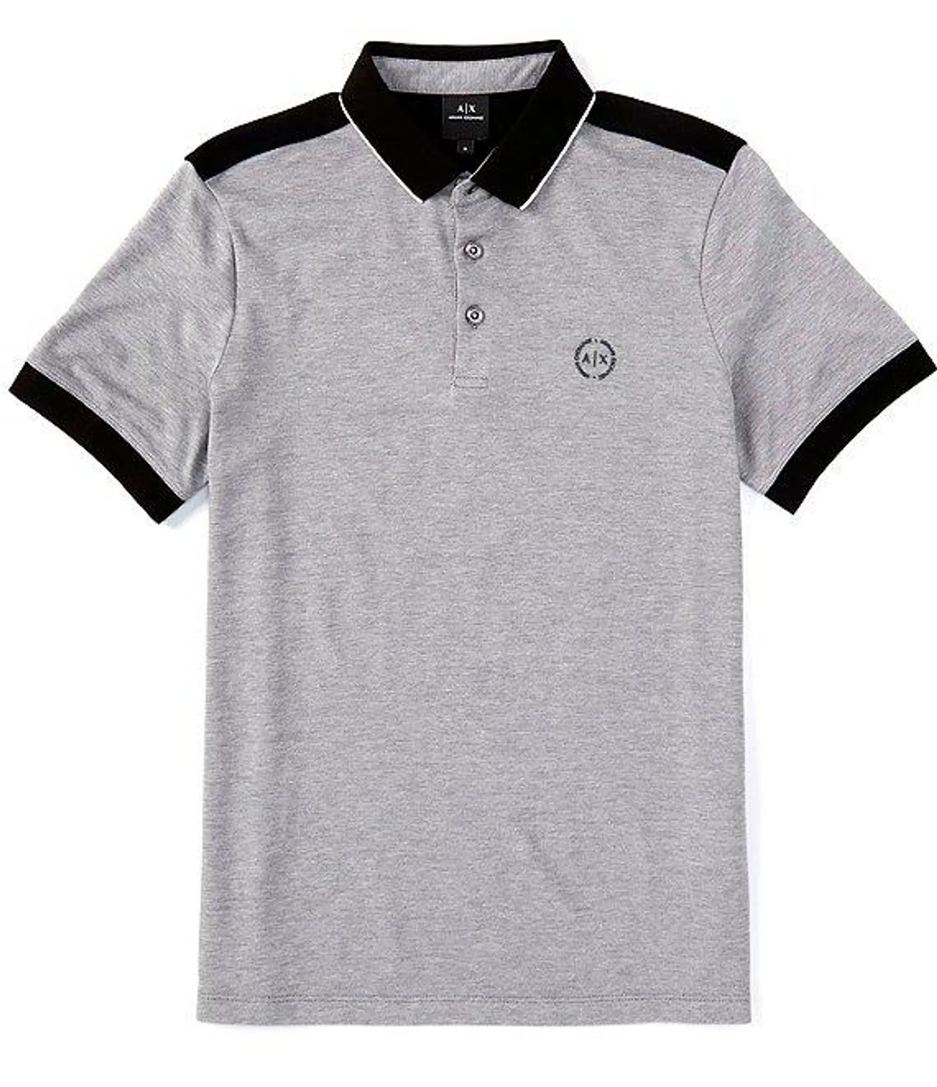 Contrasting Color Short Sleeve Polo Shirt