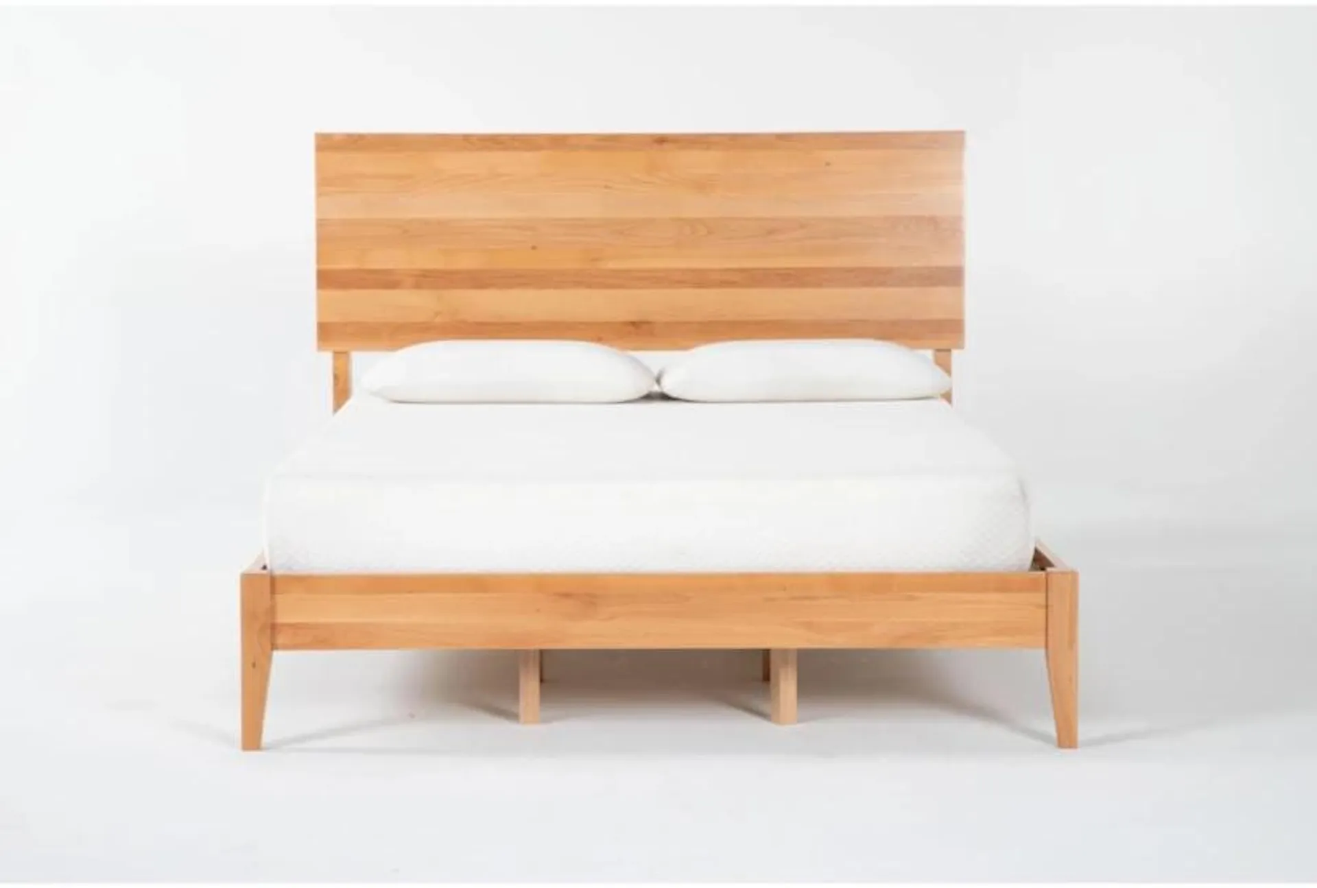 Warren II Queen Wood Platform Bed, Made in the USA