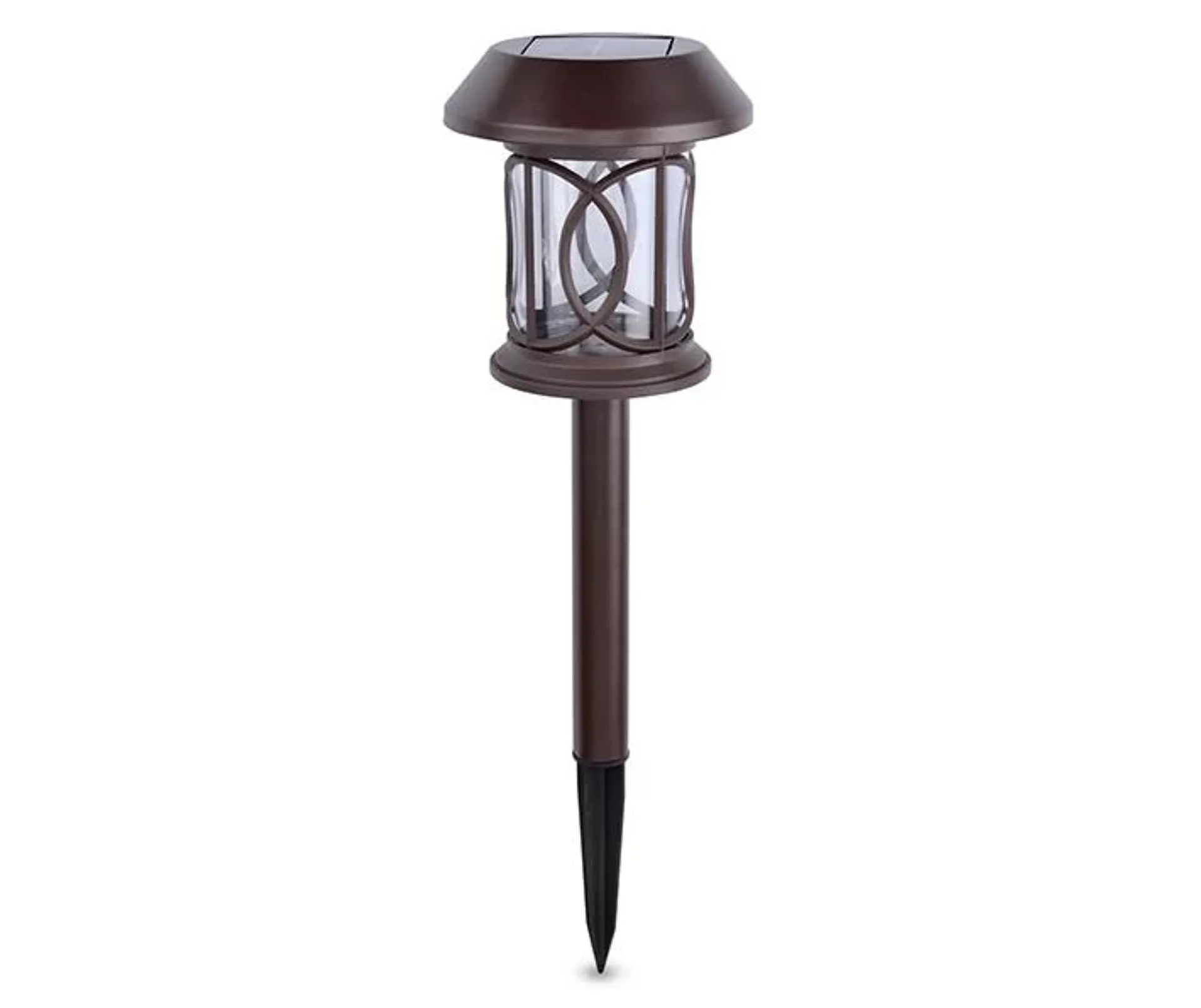 Bronze Circle LED Solar 6-Piece Pathway Light Set