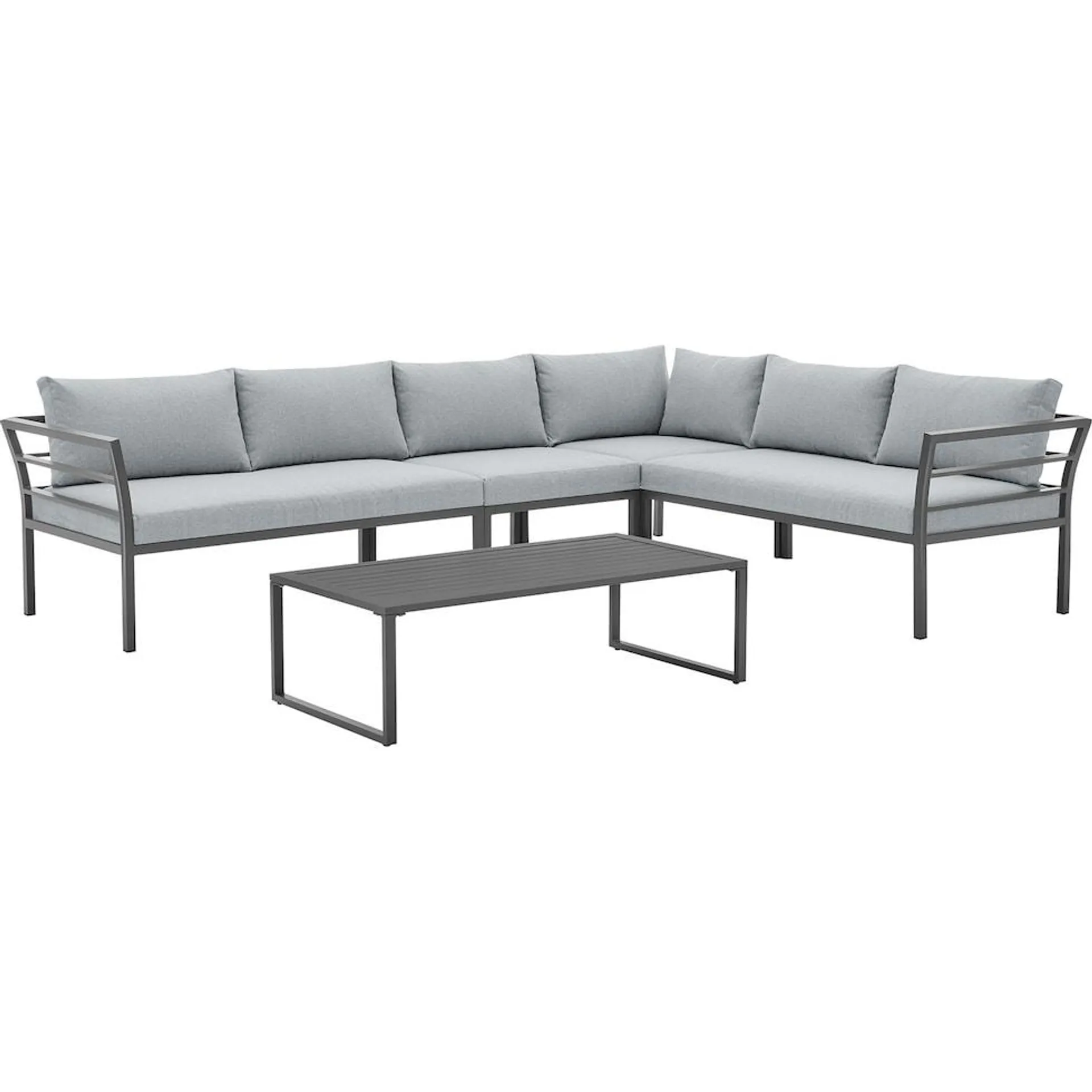 Maui Outdoor 4-Piece Sectional and Coffee Table Set