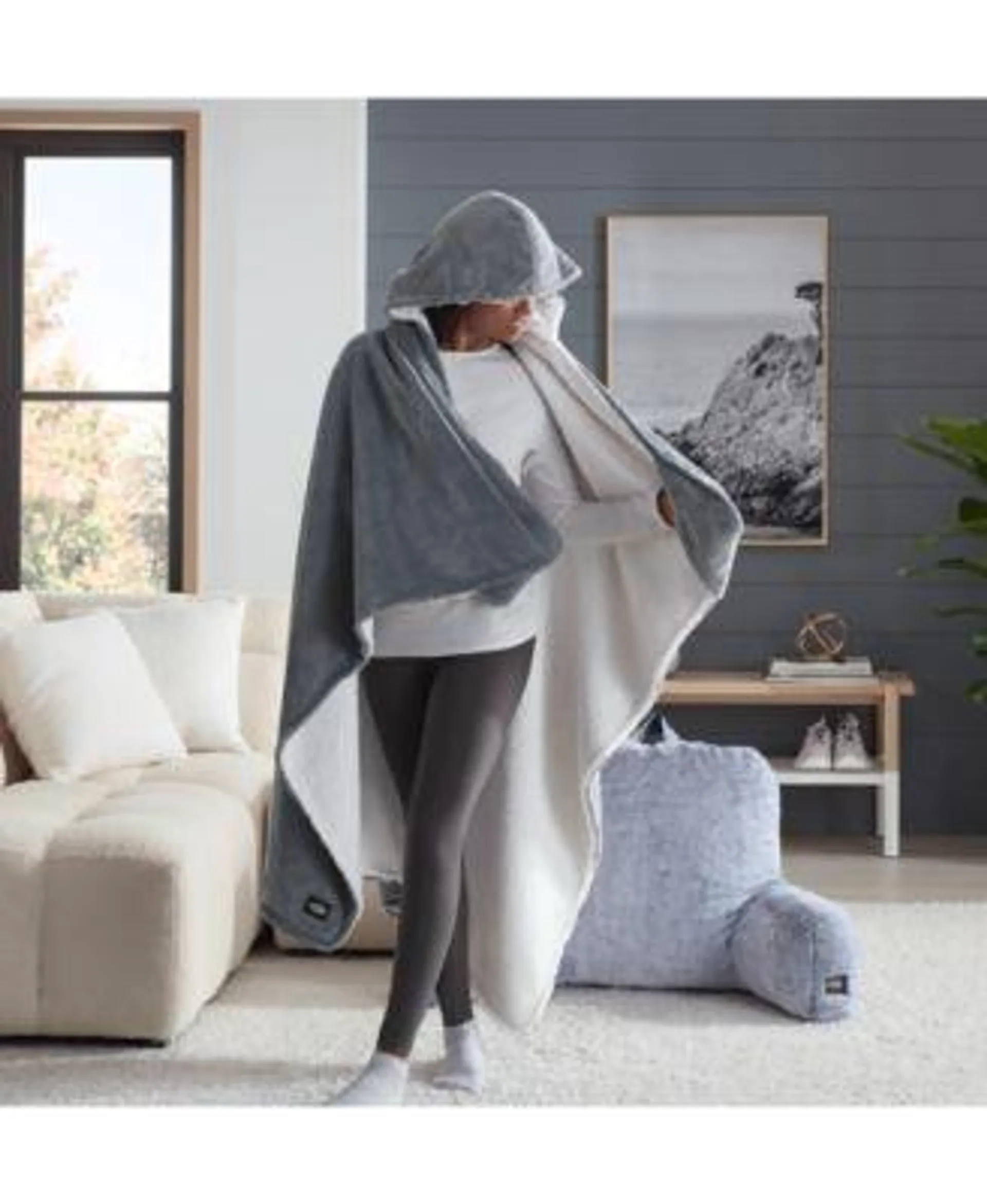 Avery Hooded Throw, 50" x 60"(A $39.99 Value)