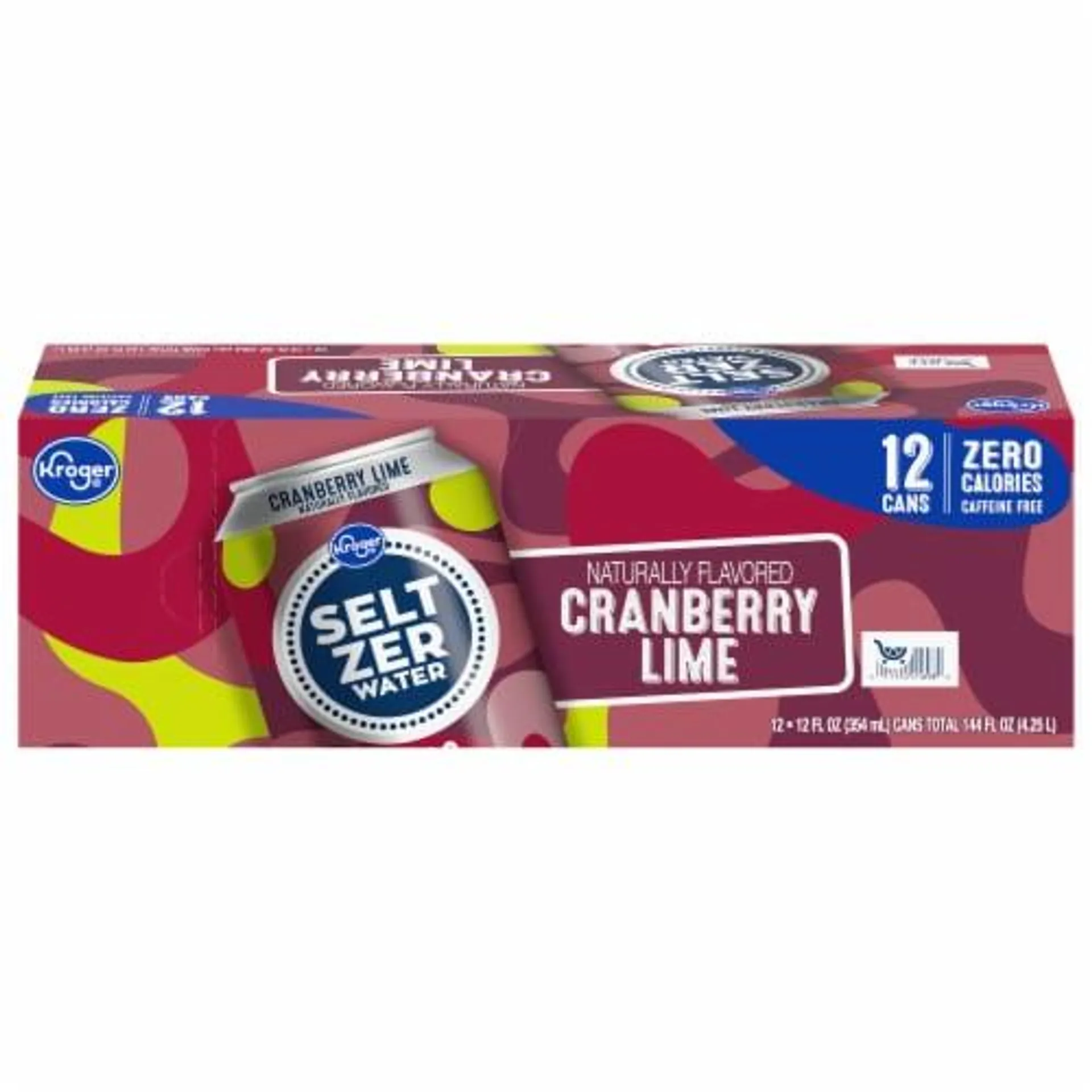 Kroger® Cranberry Lime Flavored Seltzer Water Cans