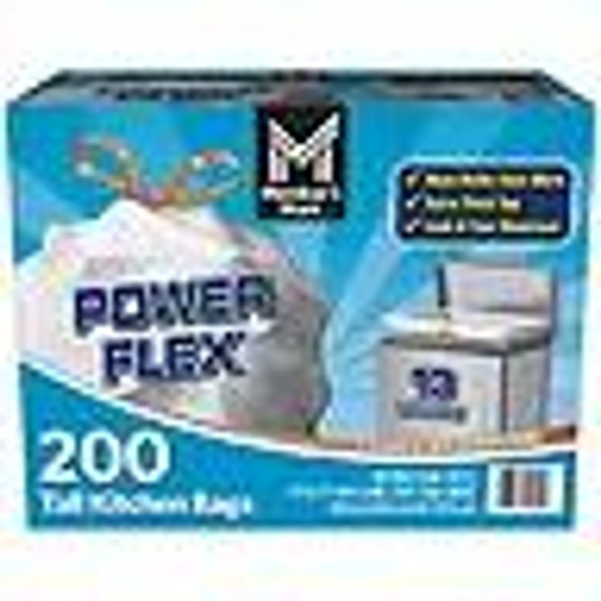 Member's Mark Power Flex Tall Kitchen Drawstring Trash Bags Unscented 13 gal., 200 ct.