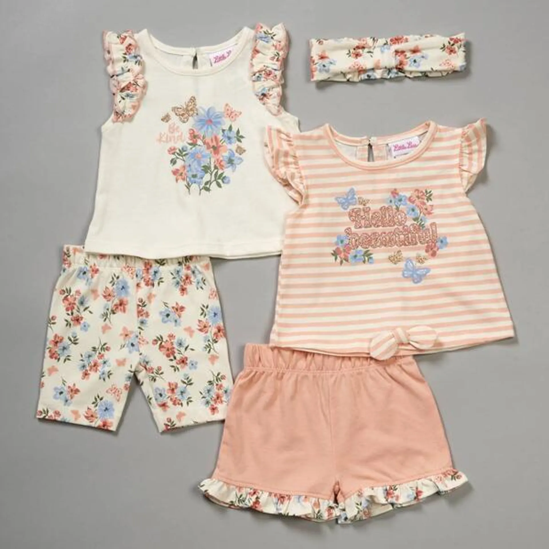 Baby Girl (12-24M) Little Lass® 4pc. Hello Beautiful/Floral Set