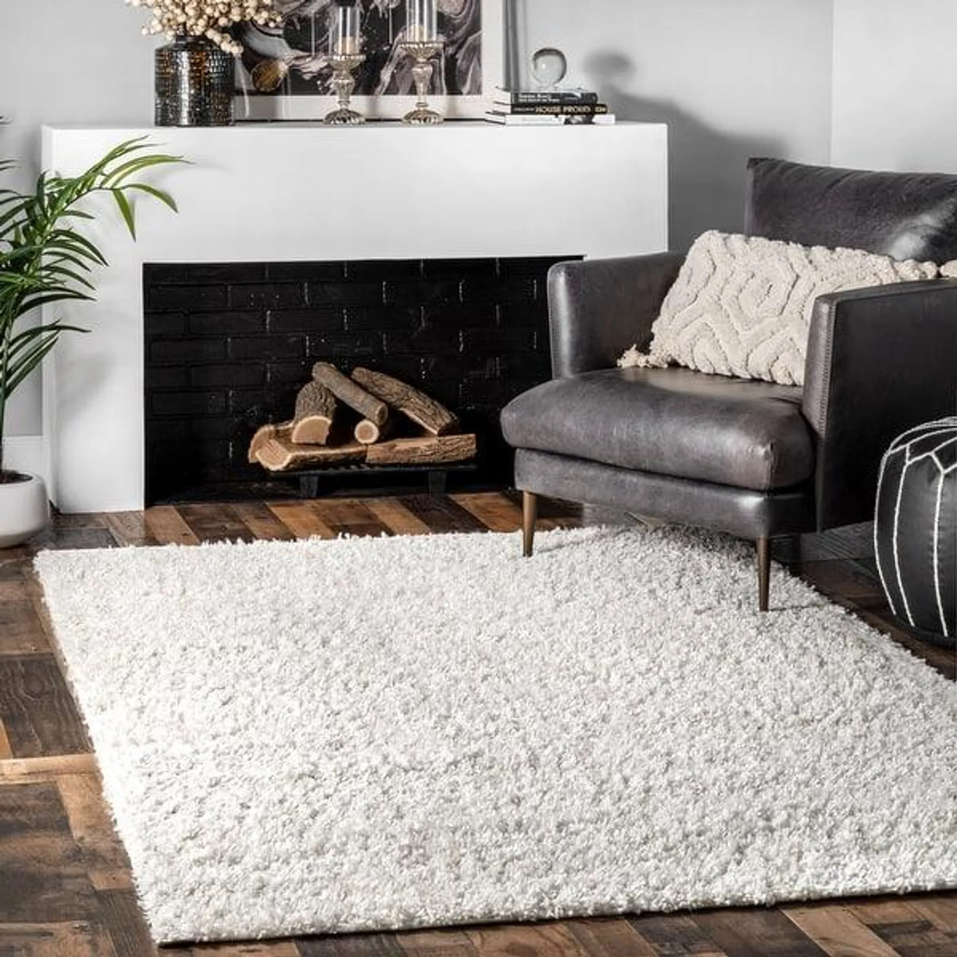 Brooklyn Rug Co Kara Solid Shag Area Rug