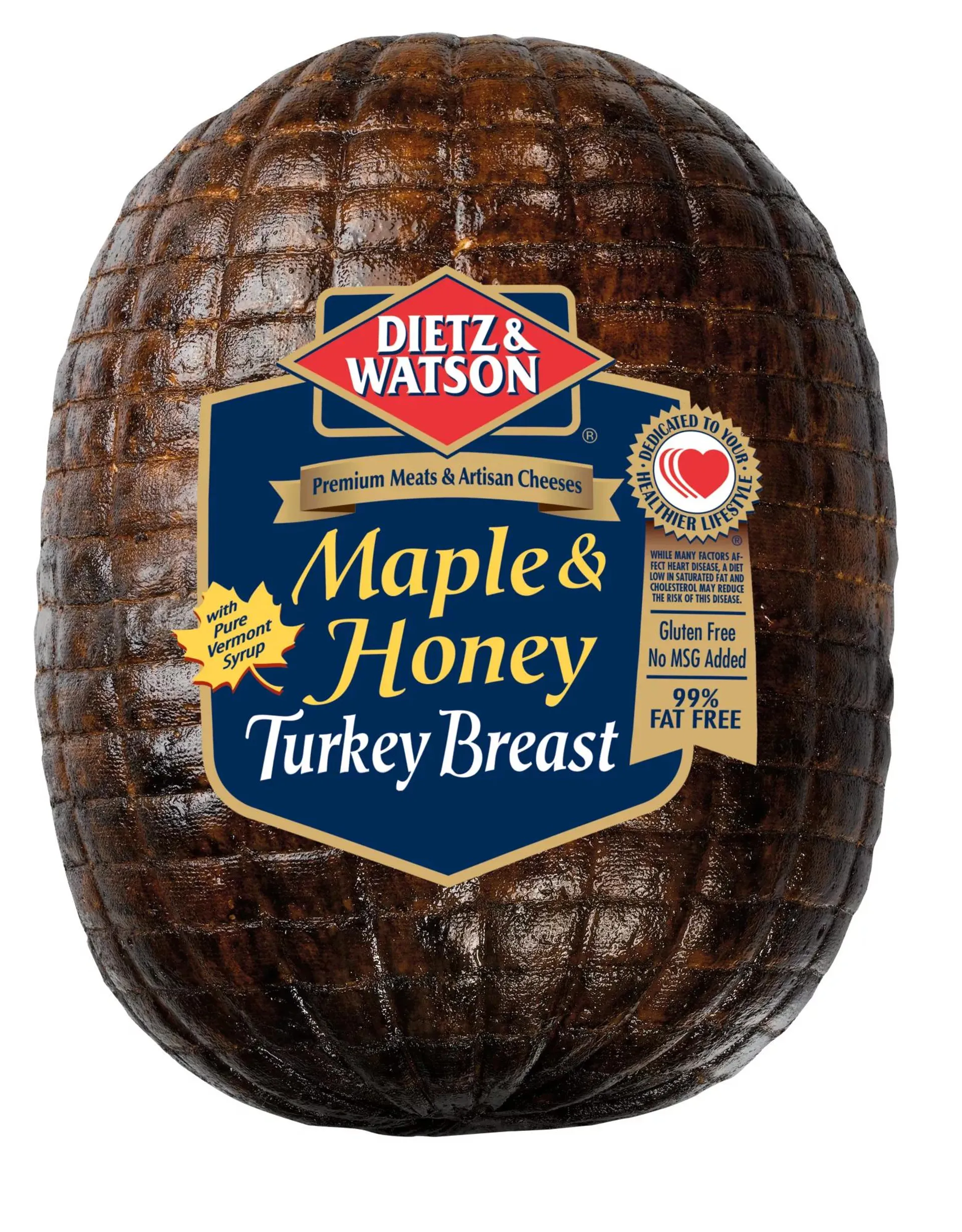 Dietz & Watson Honey Glazed Maple Turkey Breast, 0.75-1.5 lbs. Standard Cut