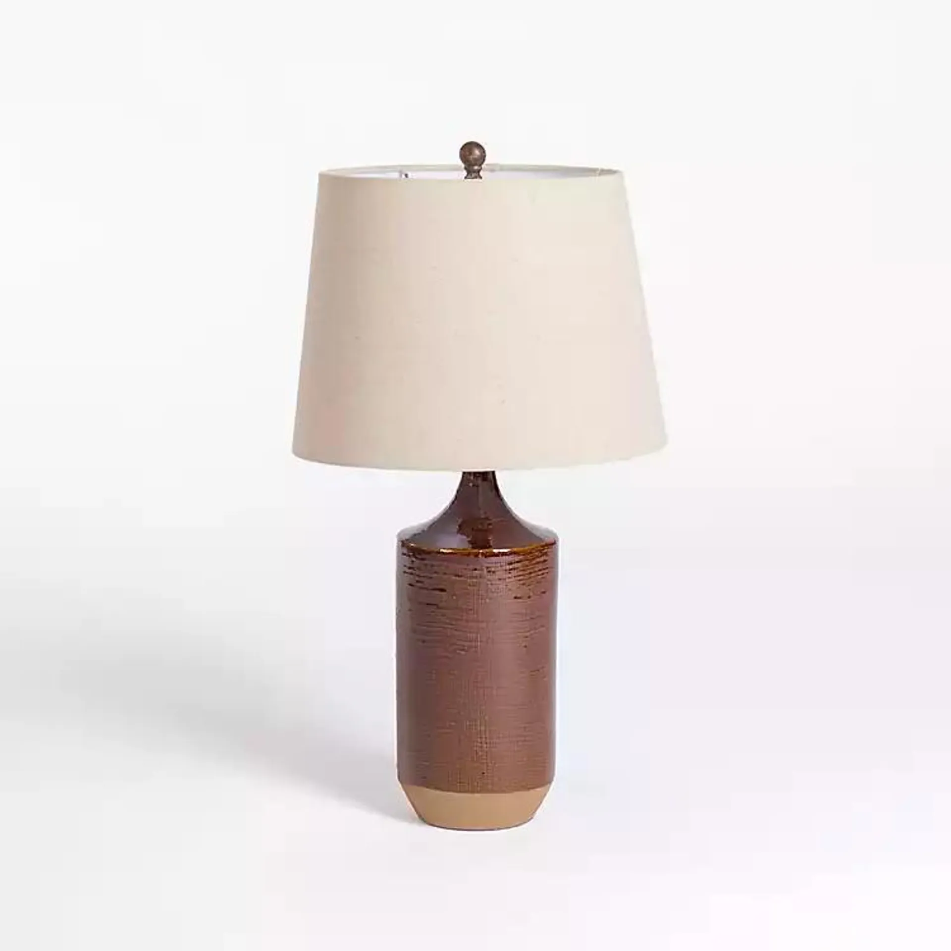 Brown Two Tone Ceramic Table Lamp