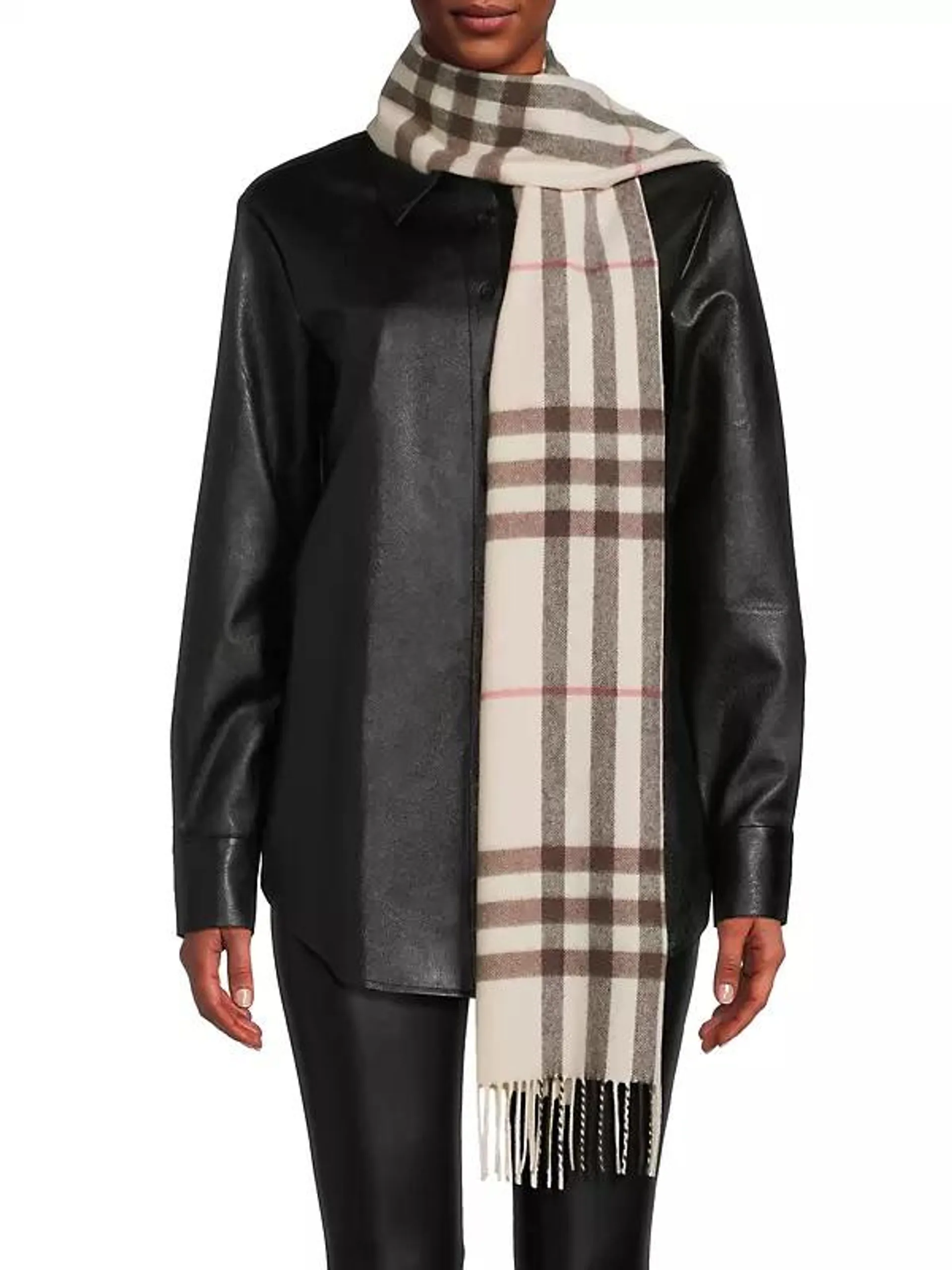 Giant Check Cashmere Scarf