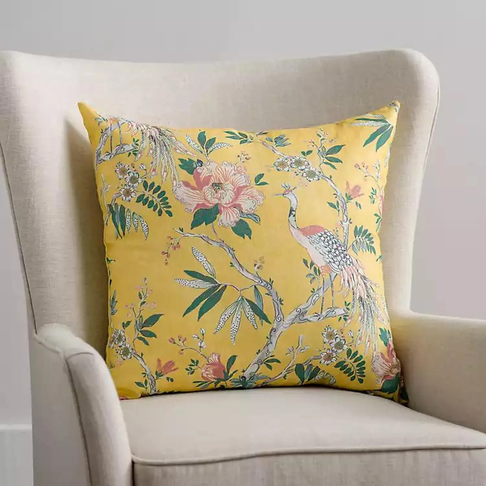 Yellow Majestic Garden Pillow