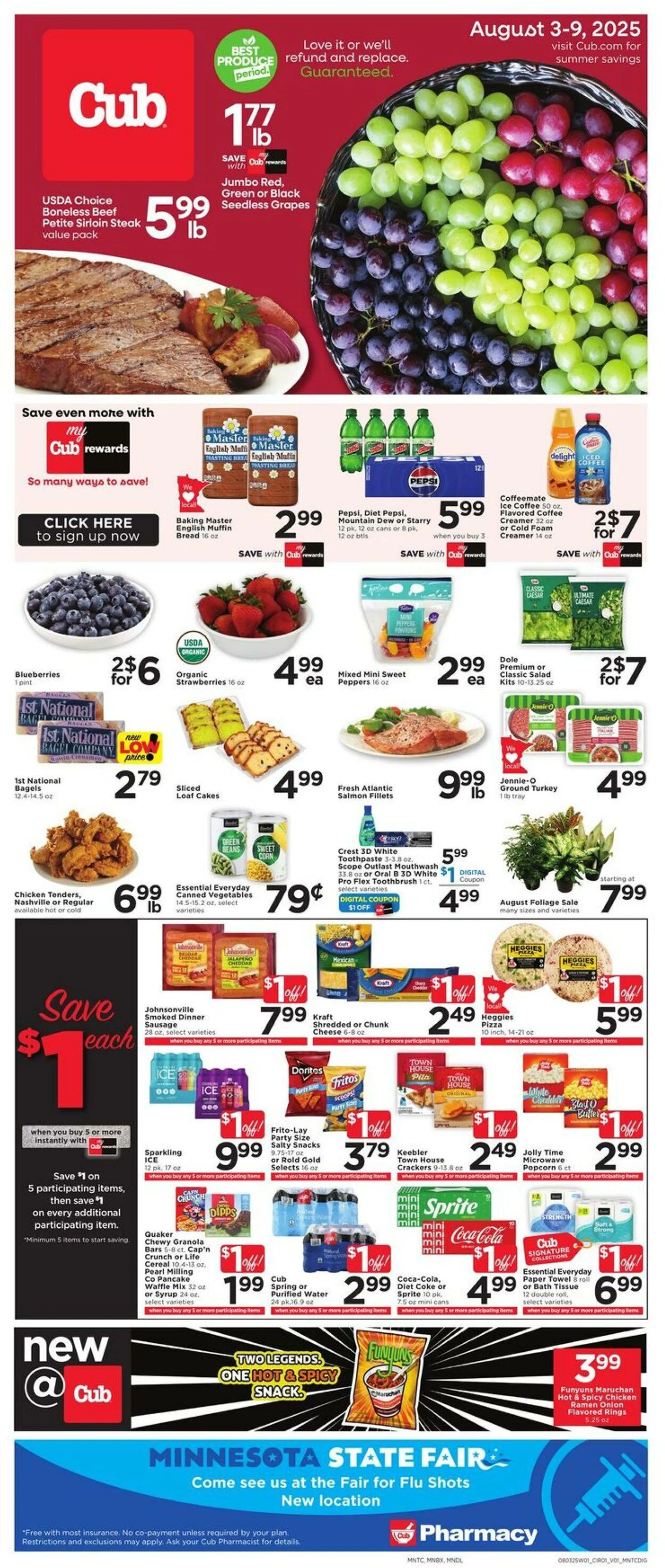 Weekly ad Cub Foods Current weekly ad from August 3 to August 9 2025 - Page 1