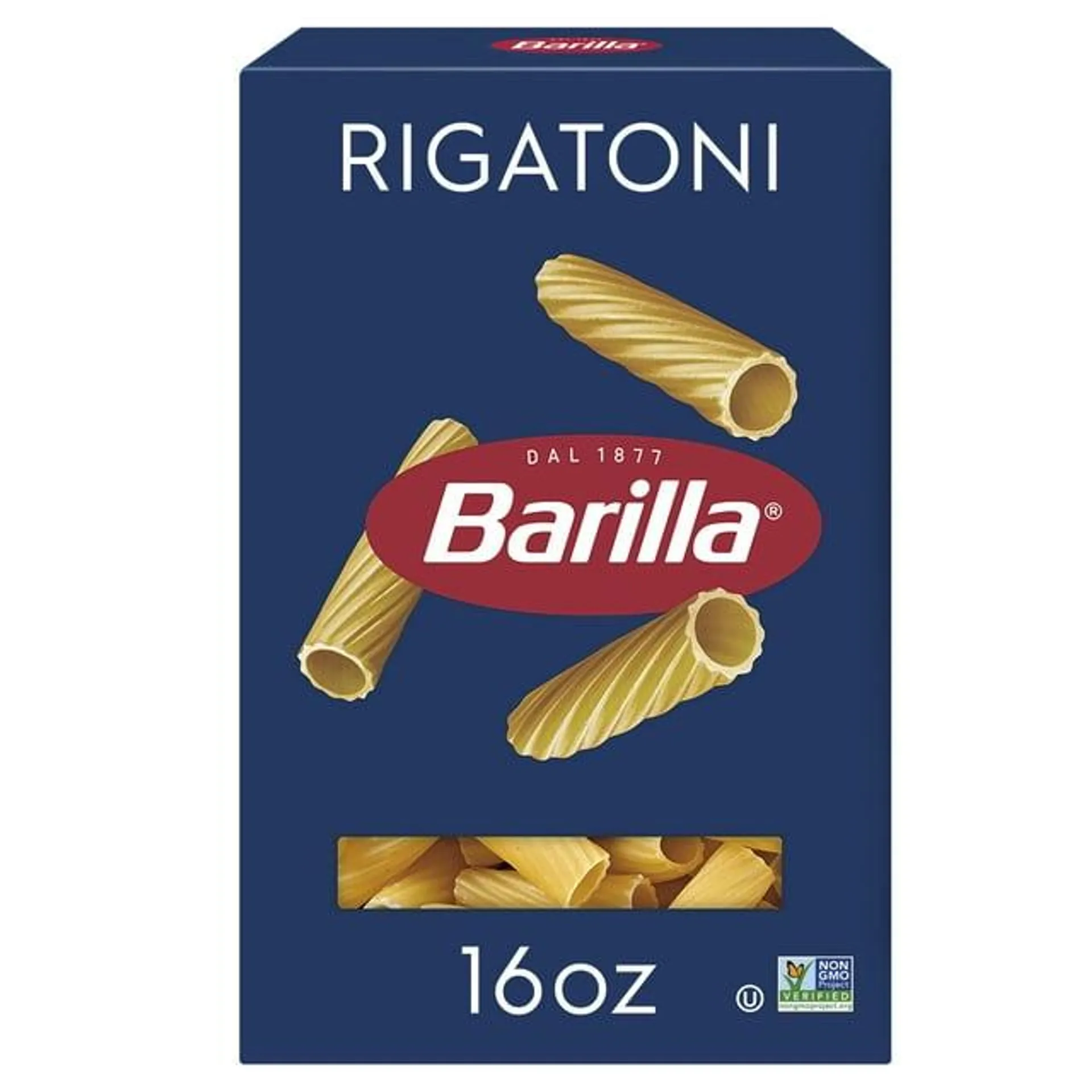 Barilla Classic Non-GMO, Kosher Certified Rigatoni Pasta, 16 oz