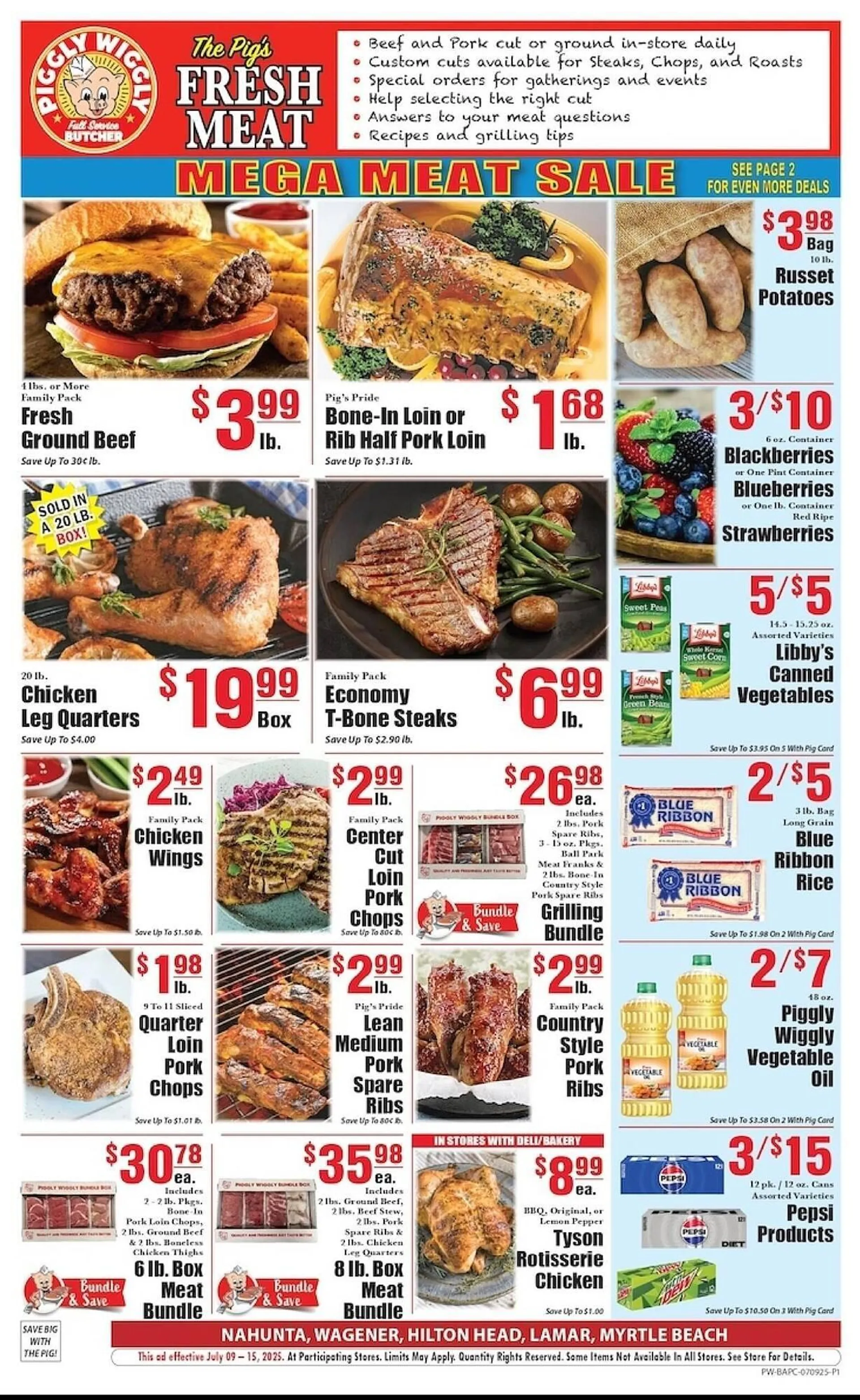 Weekly ad Piggly Wiggly Weekly Ad from July 7 to July 13 2025 - Page 1