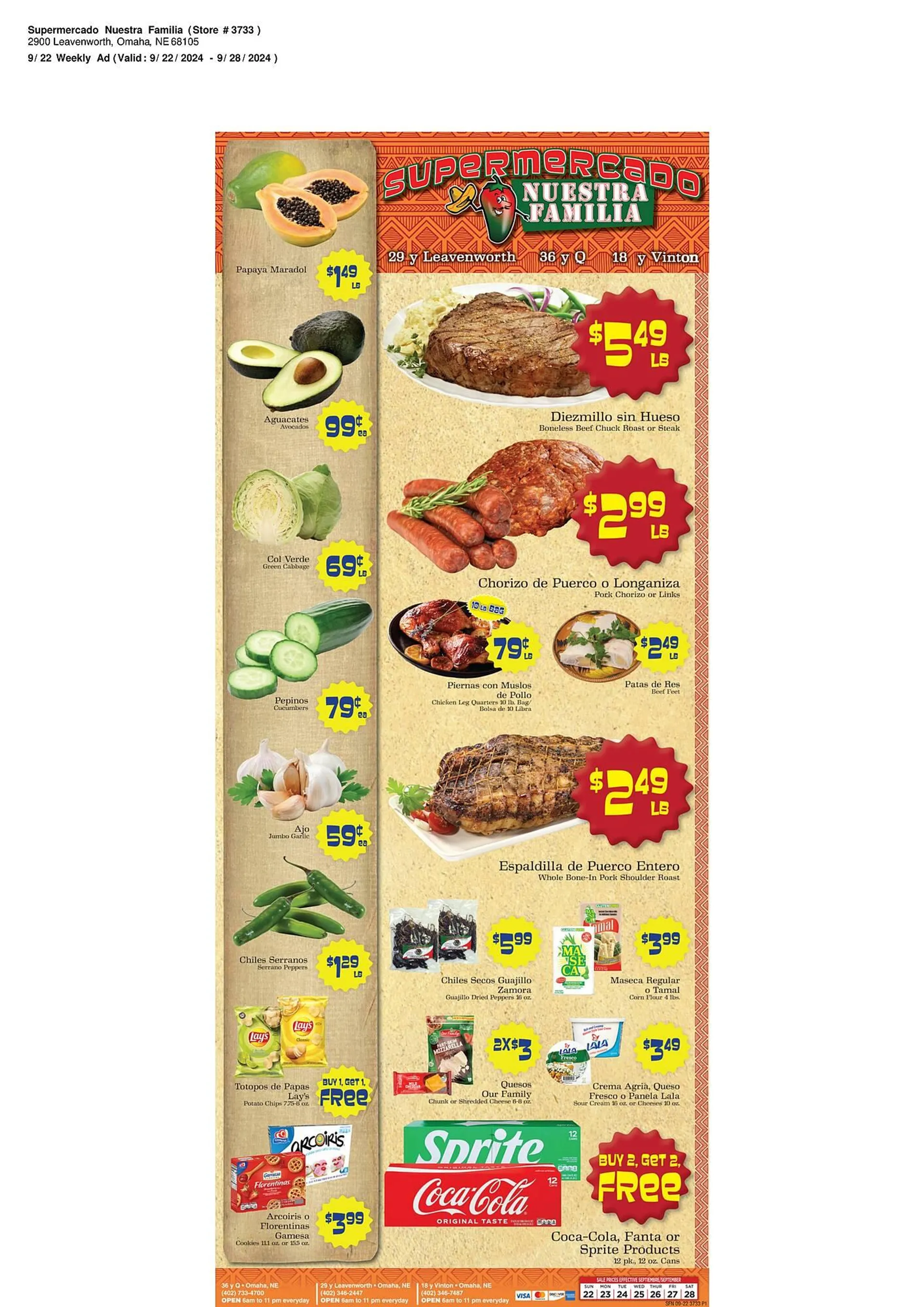 Supermercado Nuestra Familia Weekly Ad - 1