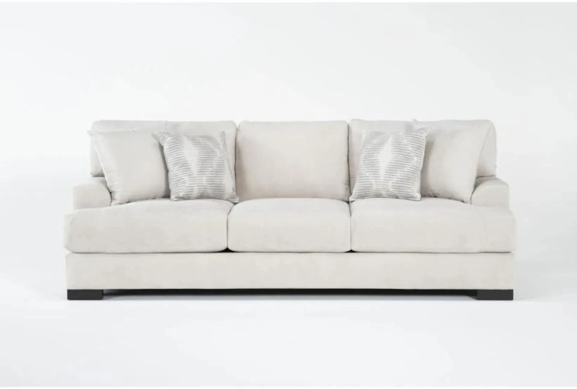 Santo Foam 102" Beige Performance Fabric Sofa