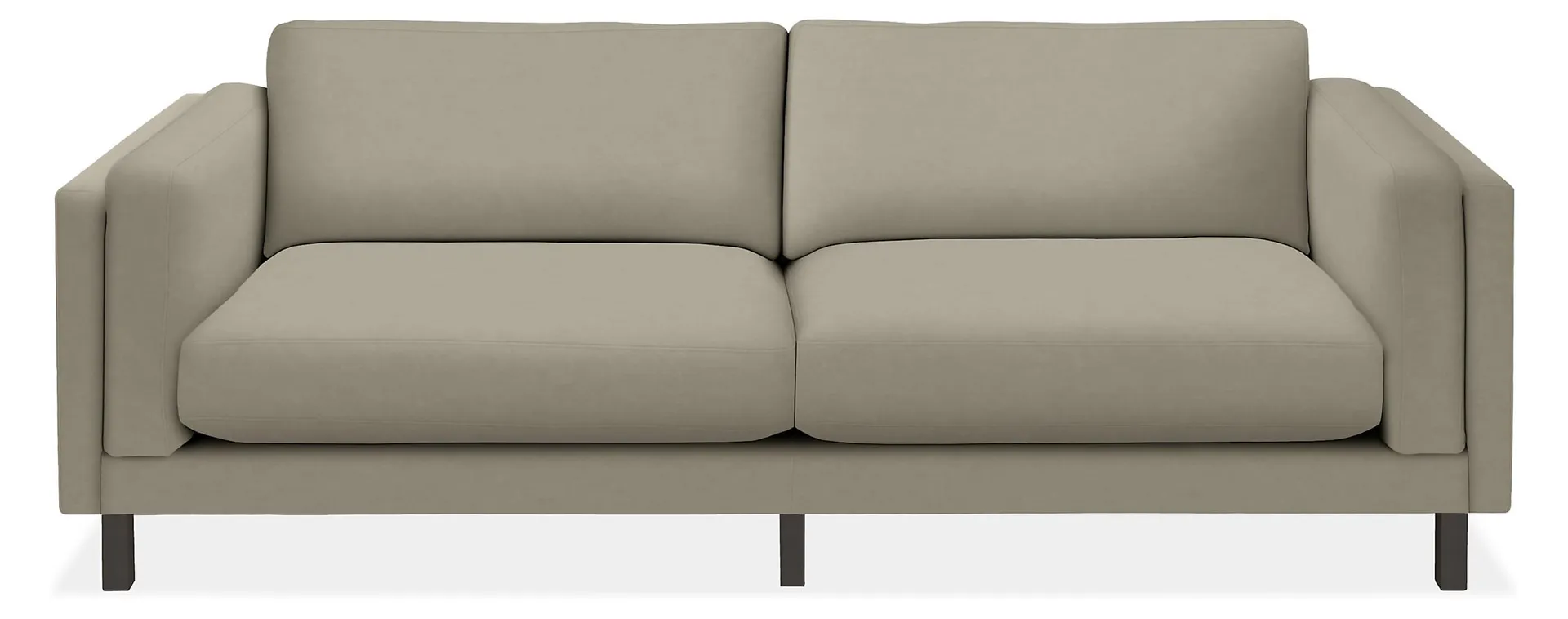 Cade 91" Sofa in Banks Cement with Ebony Legs