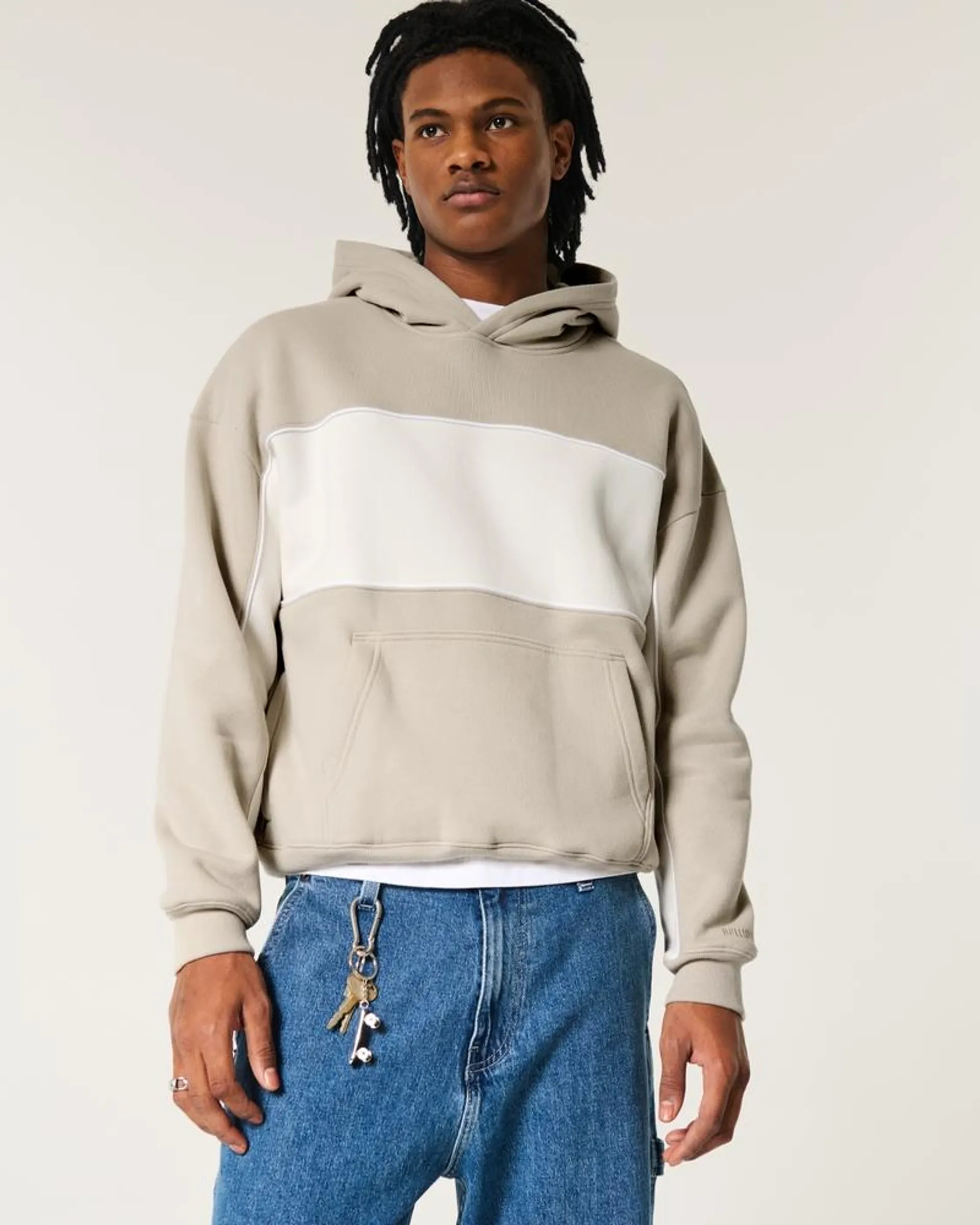 Boxy Colorblock Hoodie