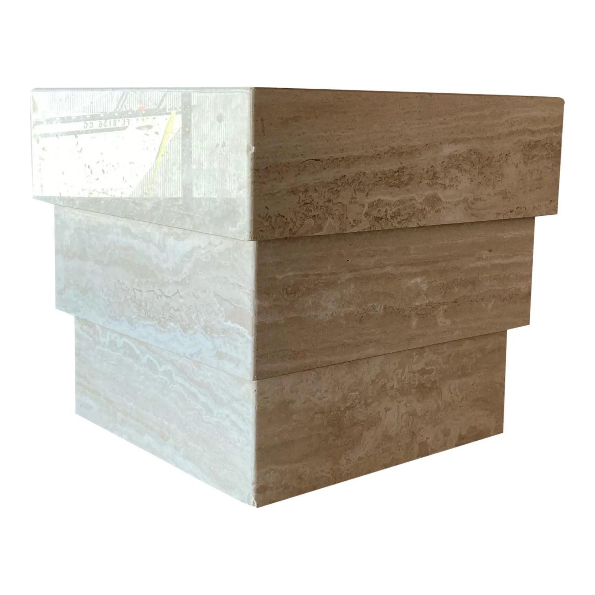 Travertine Side Table | Modern Italian Style