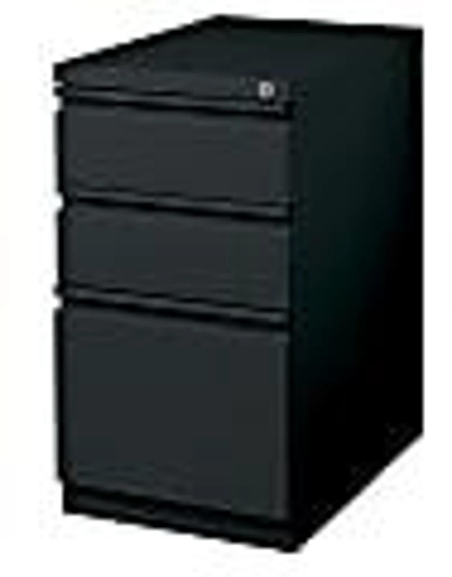 WorkPro 23"D Vertical 3-Drawer Letter-Size Mobile Pedestal File Cabinet, Metal, Black