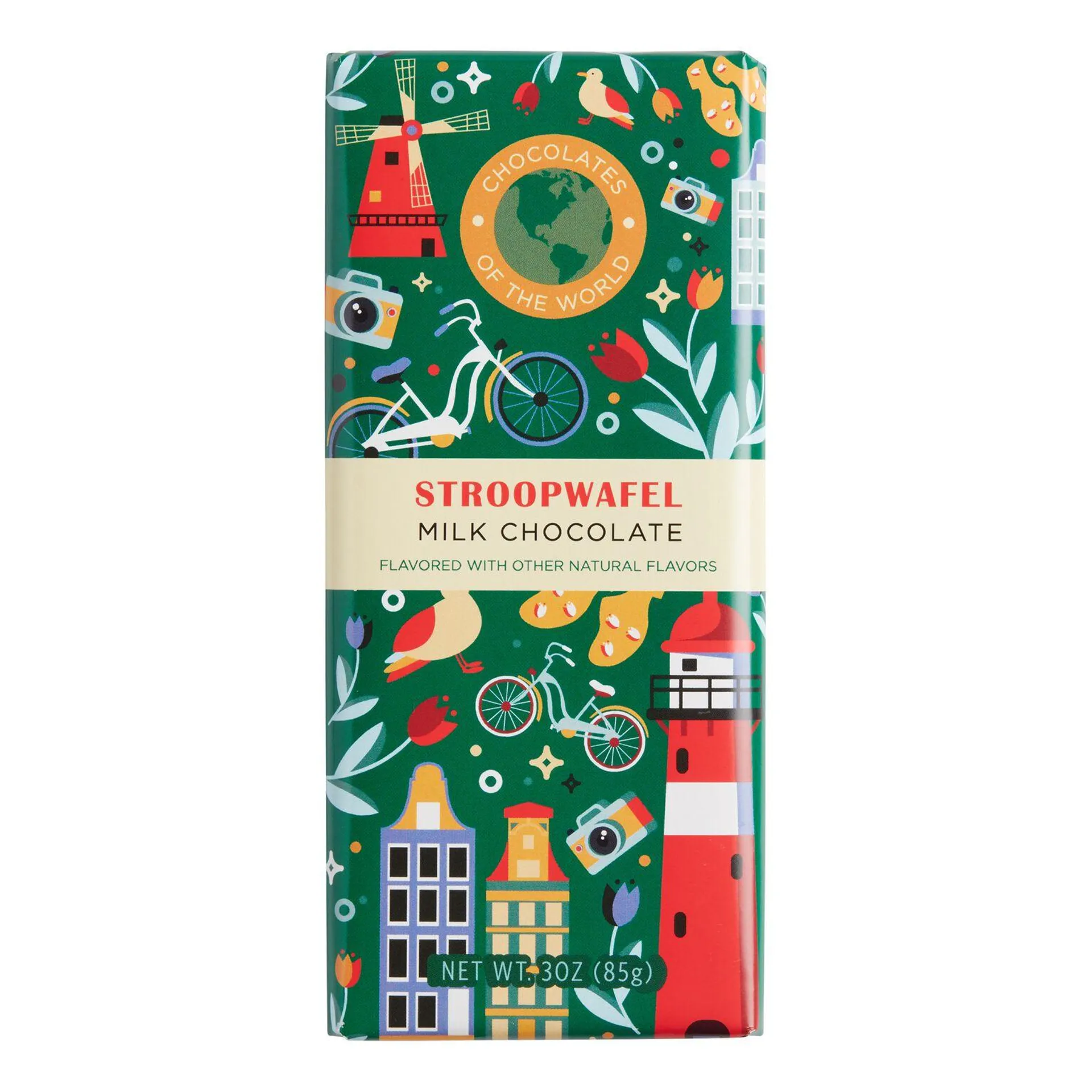 Chocolate Of The World Stroopwafel Chocolate Bar Set Of 3