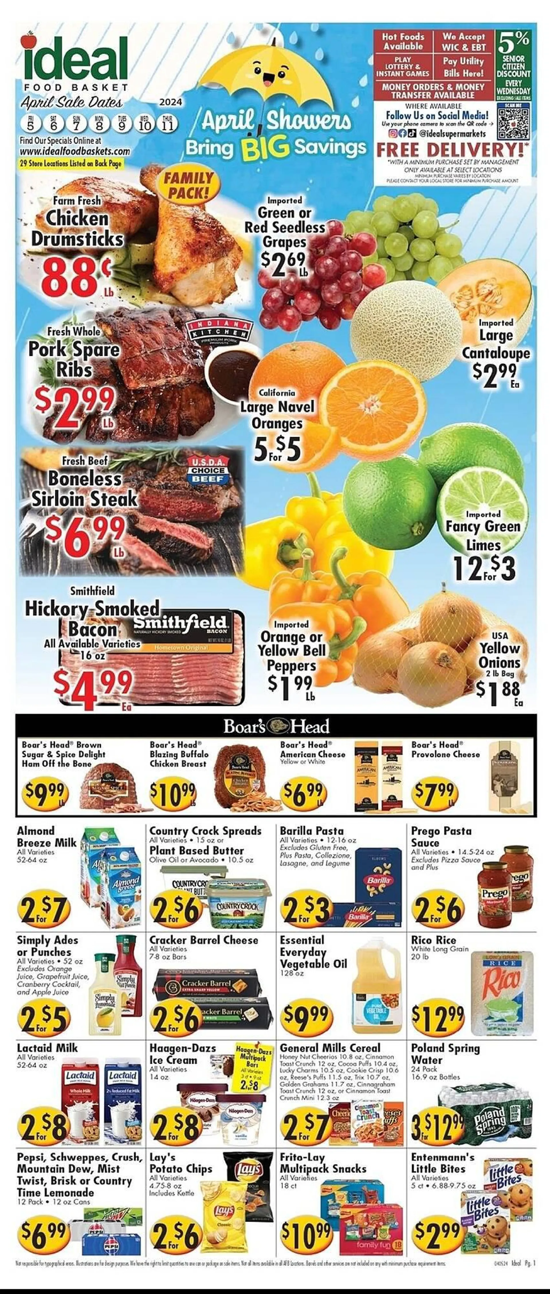 Weekly ad Ideal Food Basket Weekly Ad from April 5 to April 11 2024 - Page 