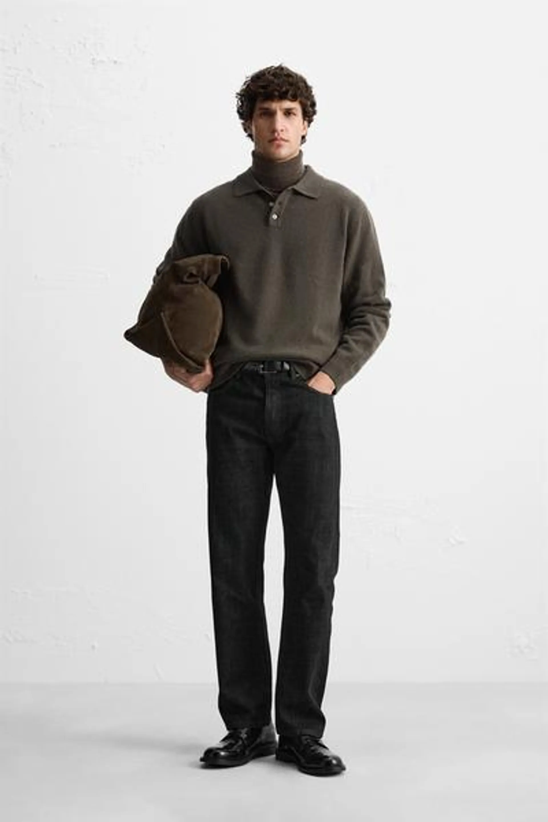 WOOL KNIT POLO