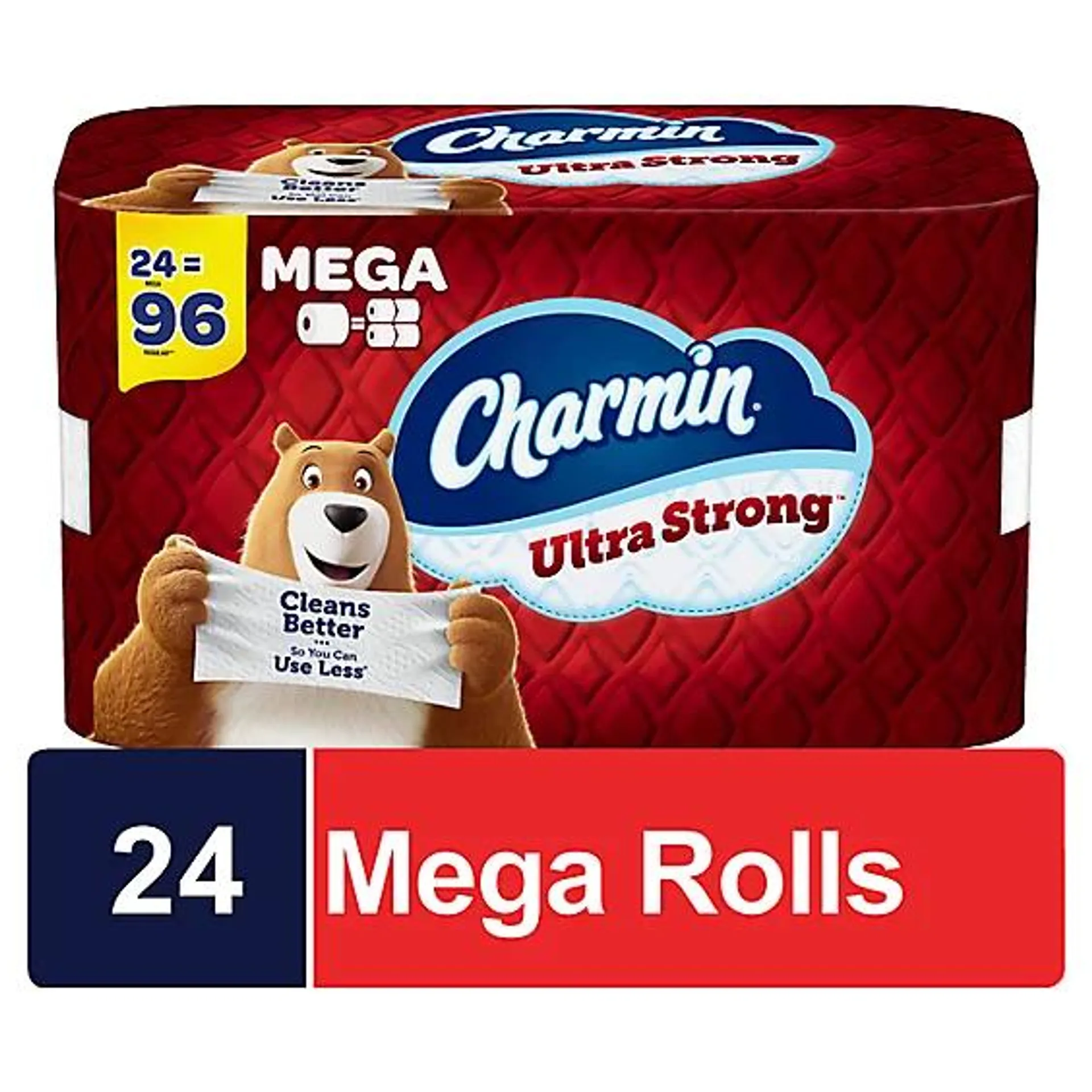 Charmin Ultra Strong Toilet Paper 24 Mega Rolls, 242 Sheets Per Roll