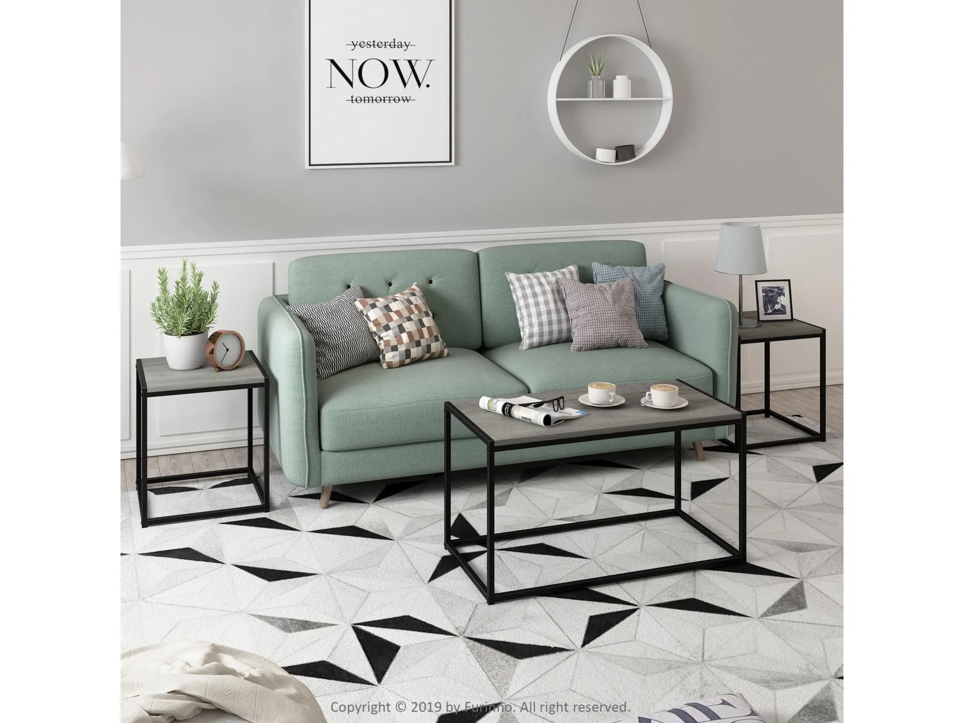 Camus Modern Living Room Table 3-Piece Set