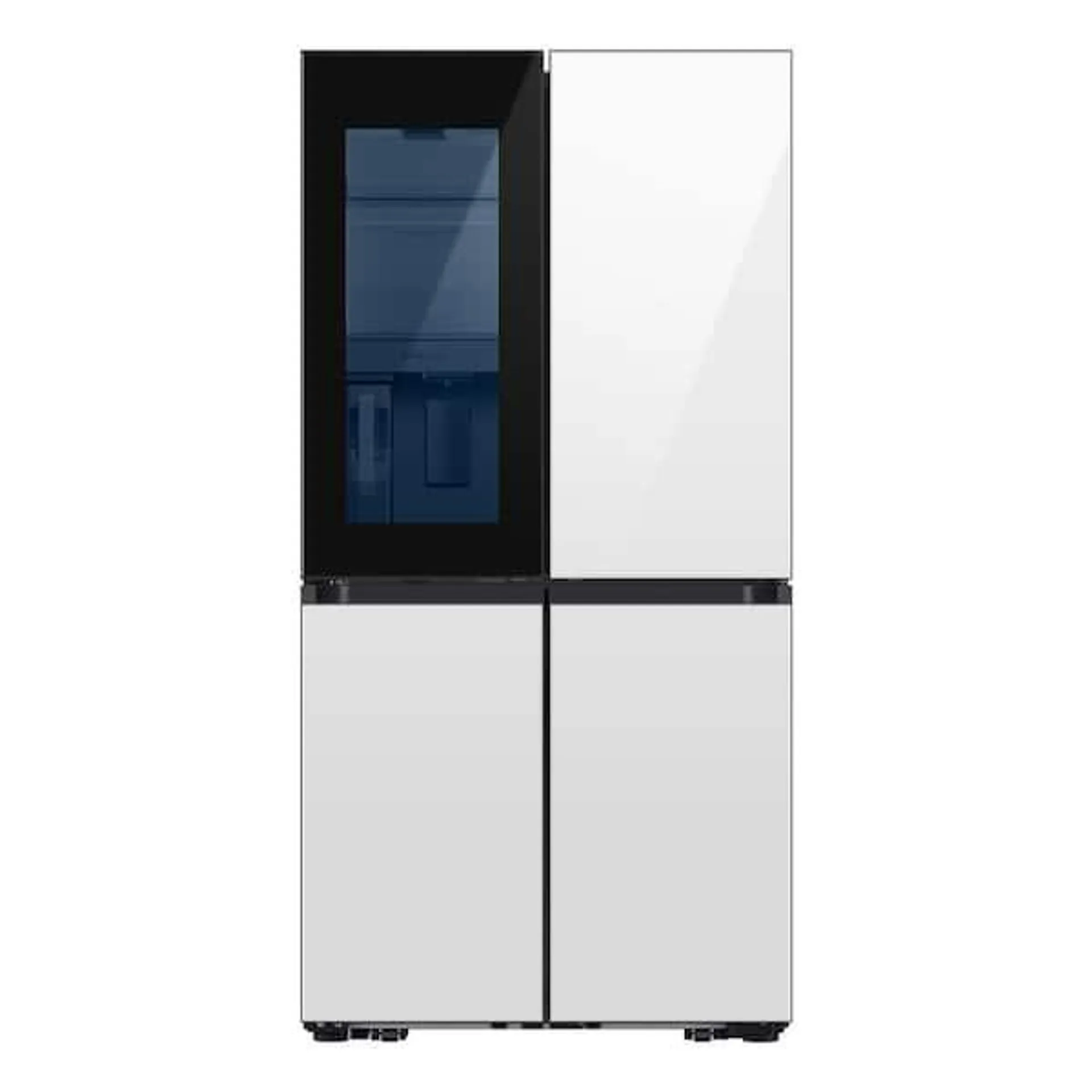 Bespoke 29 cu. ft. 4-Door Flex French Door Smart Refrigerator with Beverage Zone, White Glass