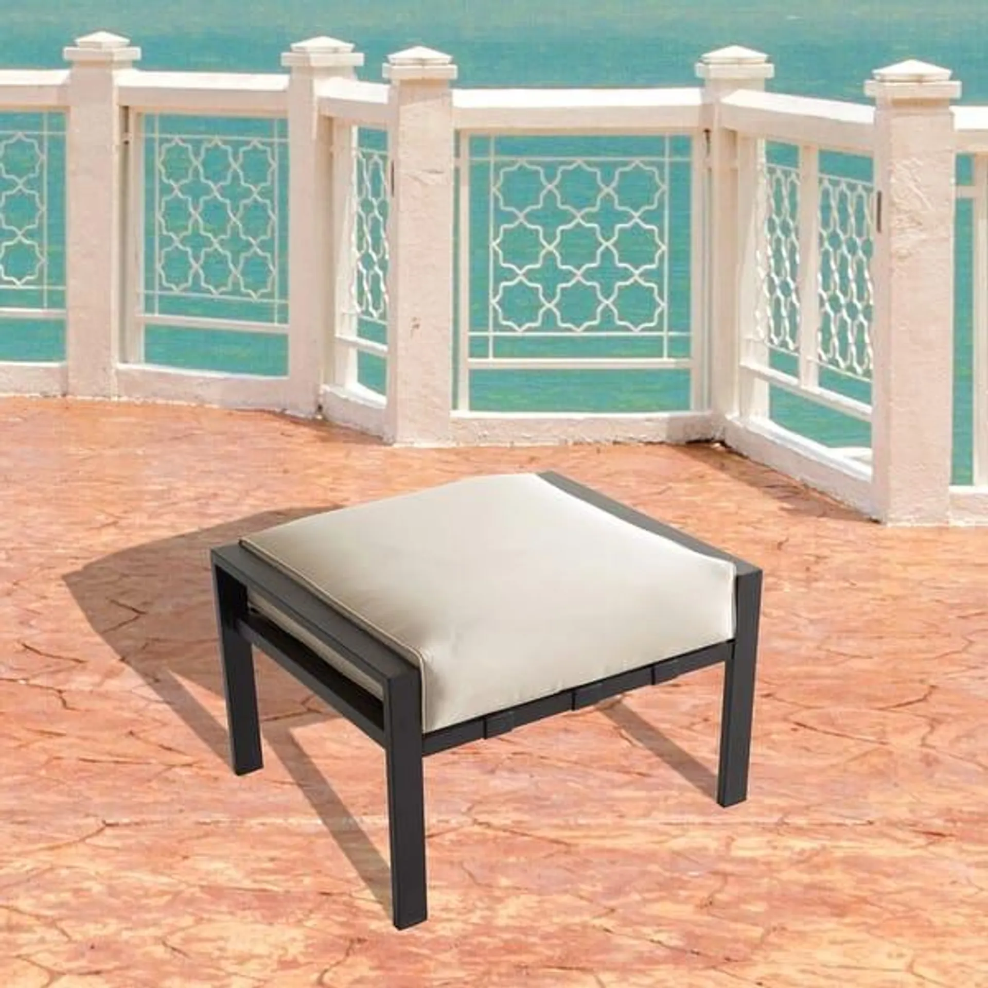 Patio Festival Outdoor X-Back Collection Ottoman