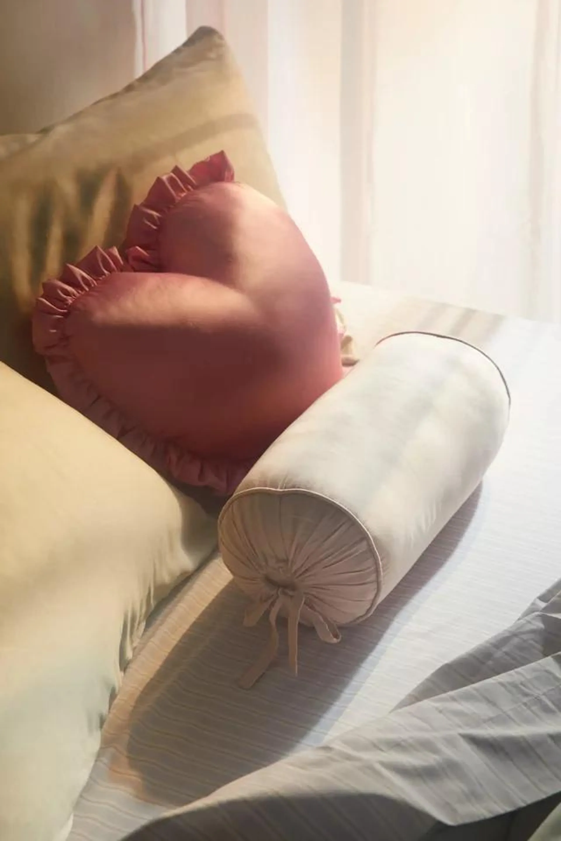 Silky Sateen Round Bolster Pillow