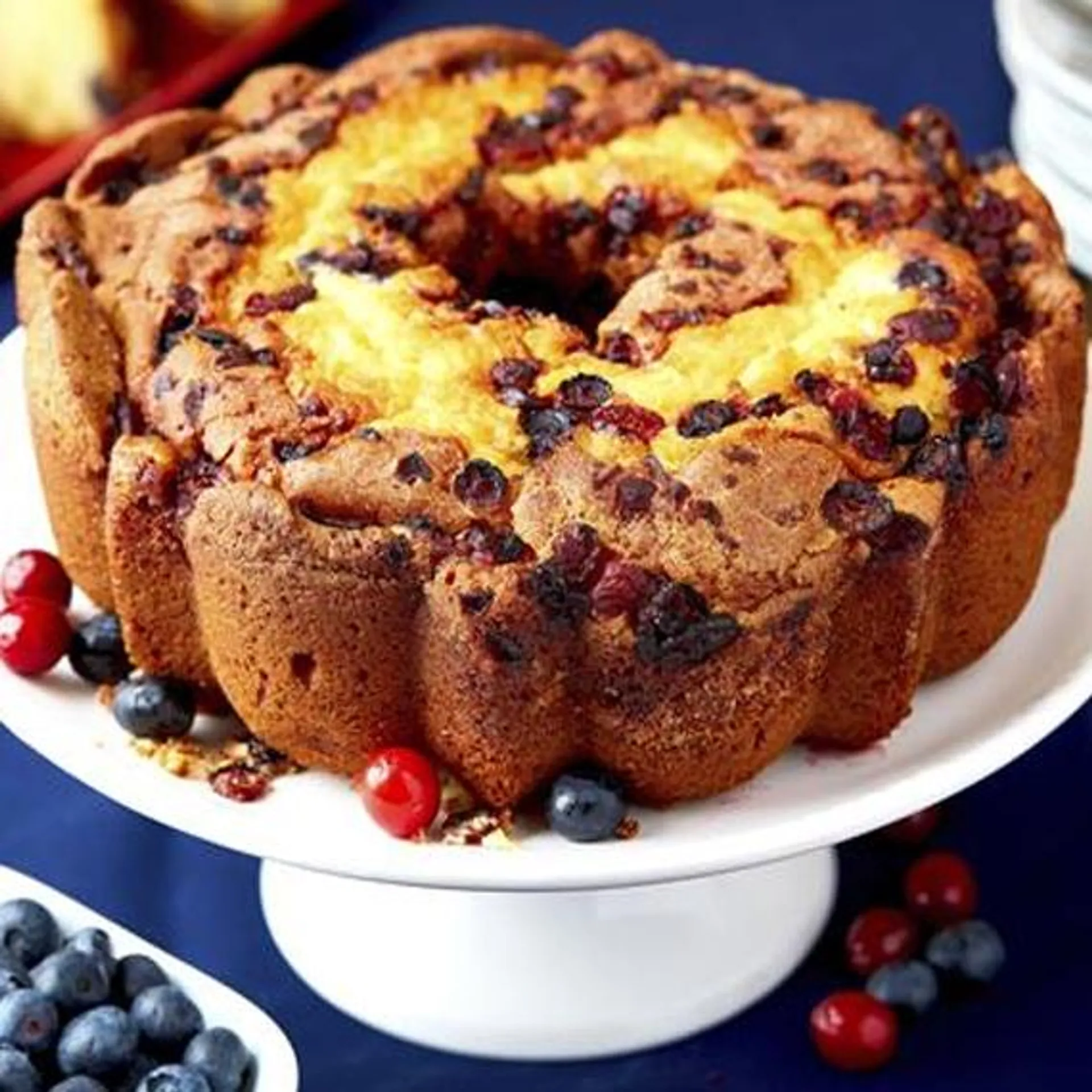 My Grandma's Blueberry Cranberry Coffee Cake