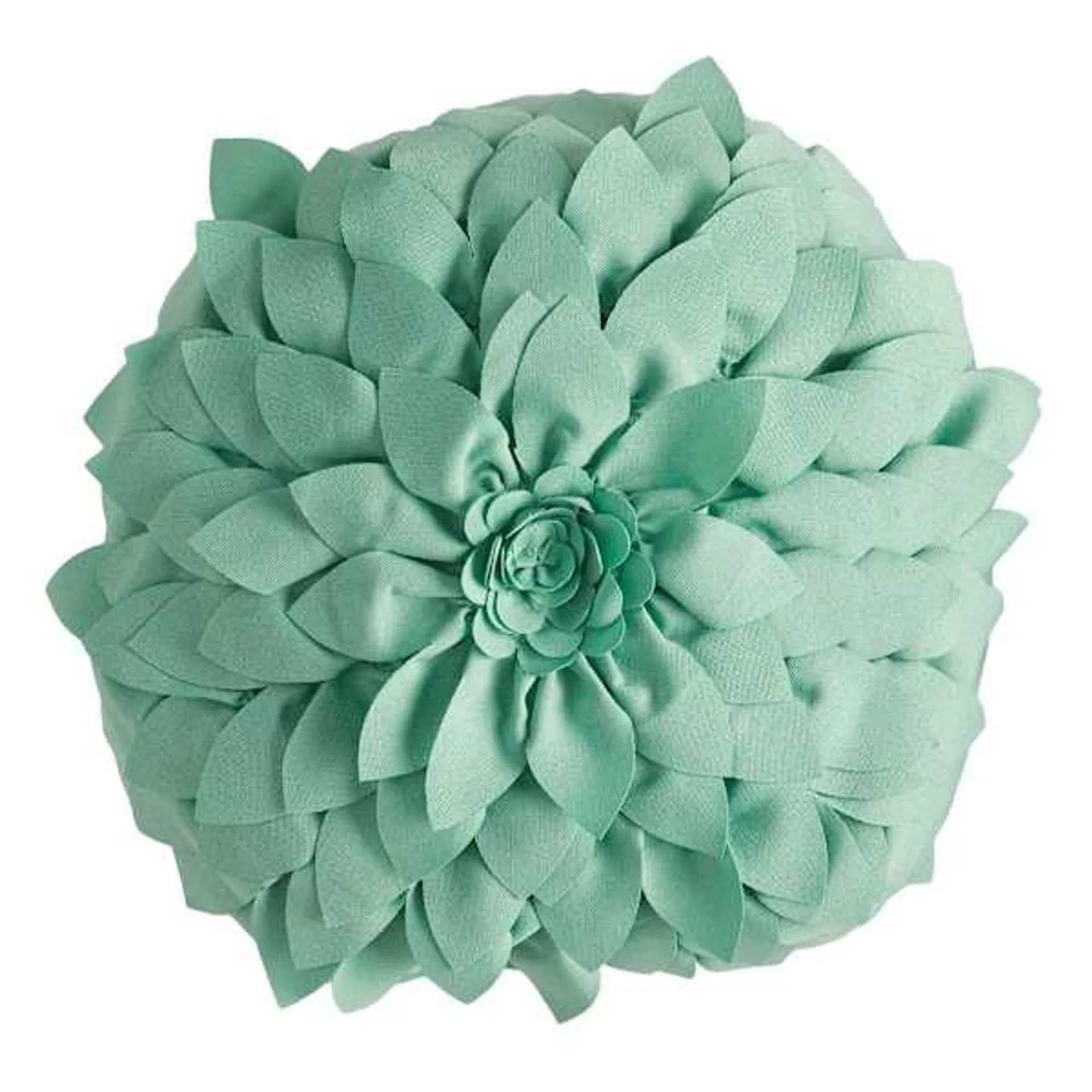 Hemlock Green Petal Outdoor Throw Pillow, 18"