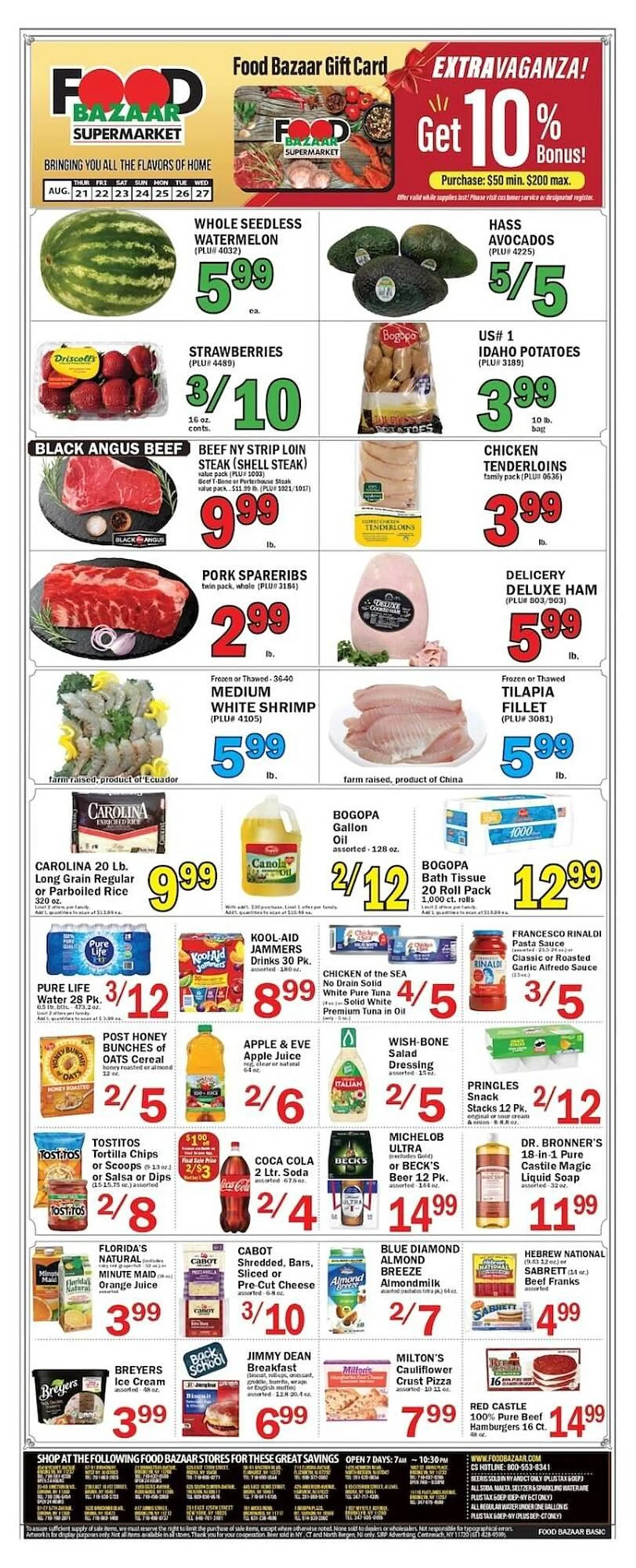 Weekly ad Food Bazaar Weekly Ad from August 21 to August 27 2025 - Page 1